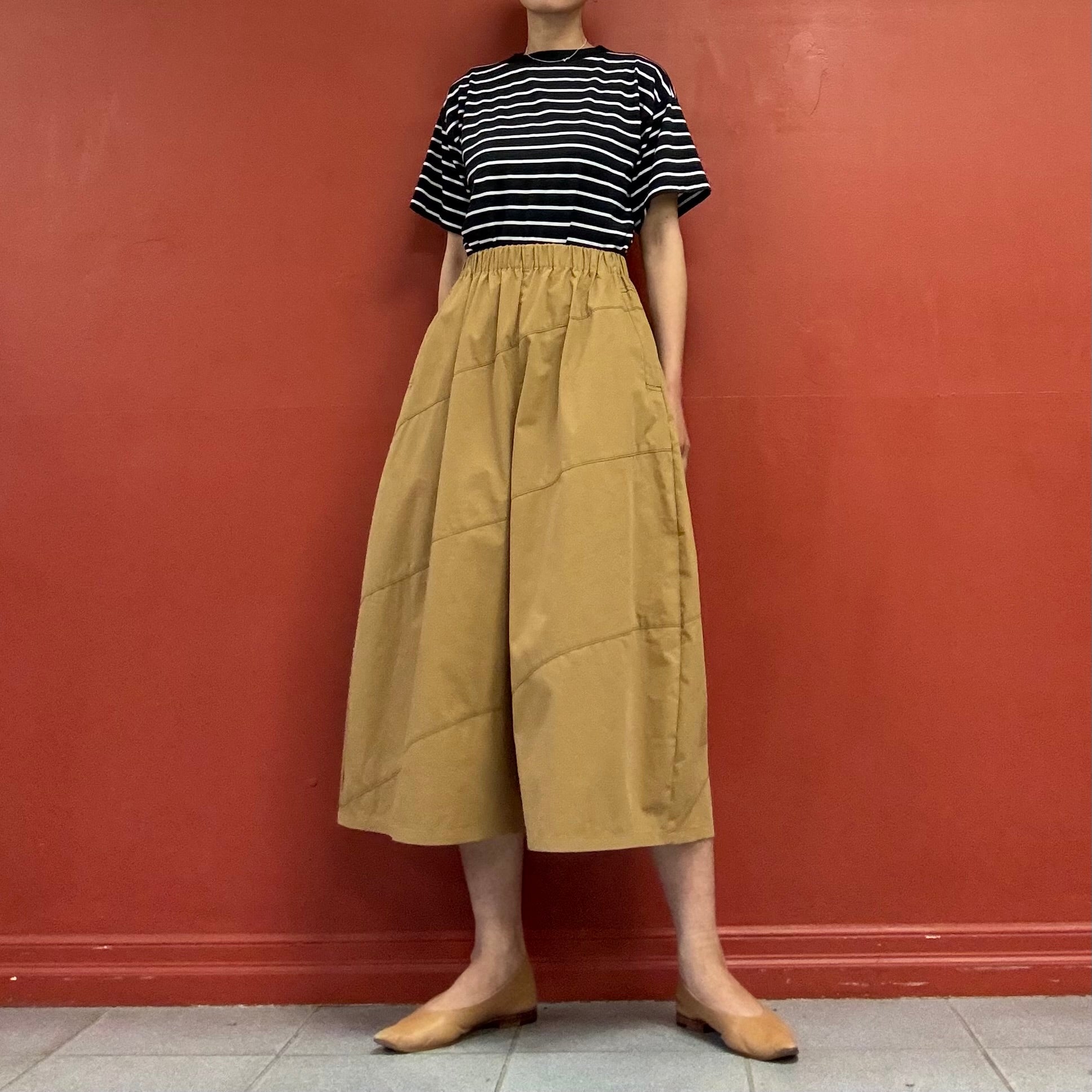 Cropped wide pants