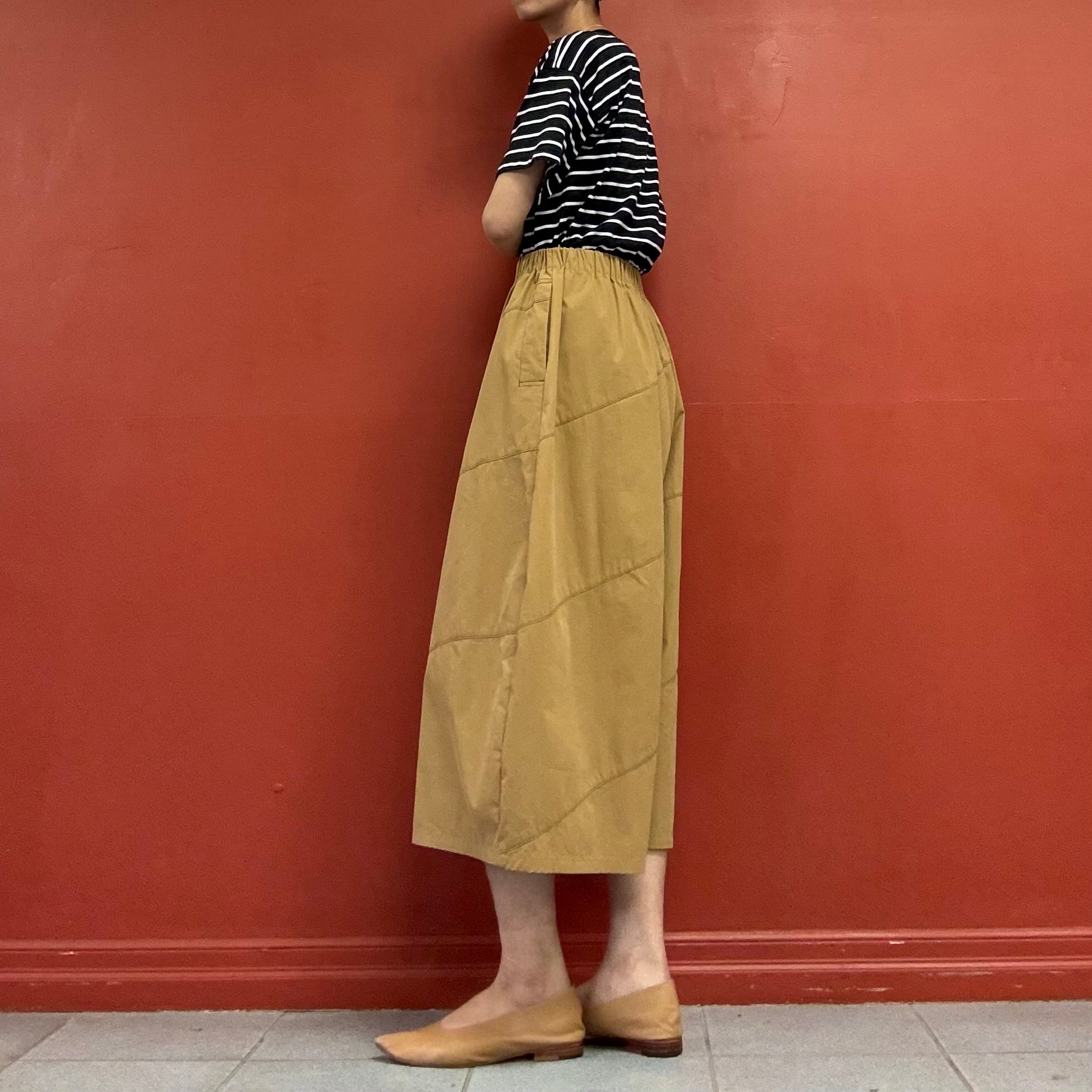 Cropped wide pants