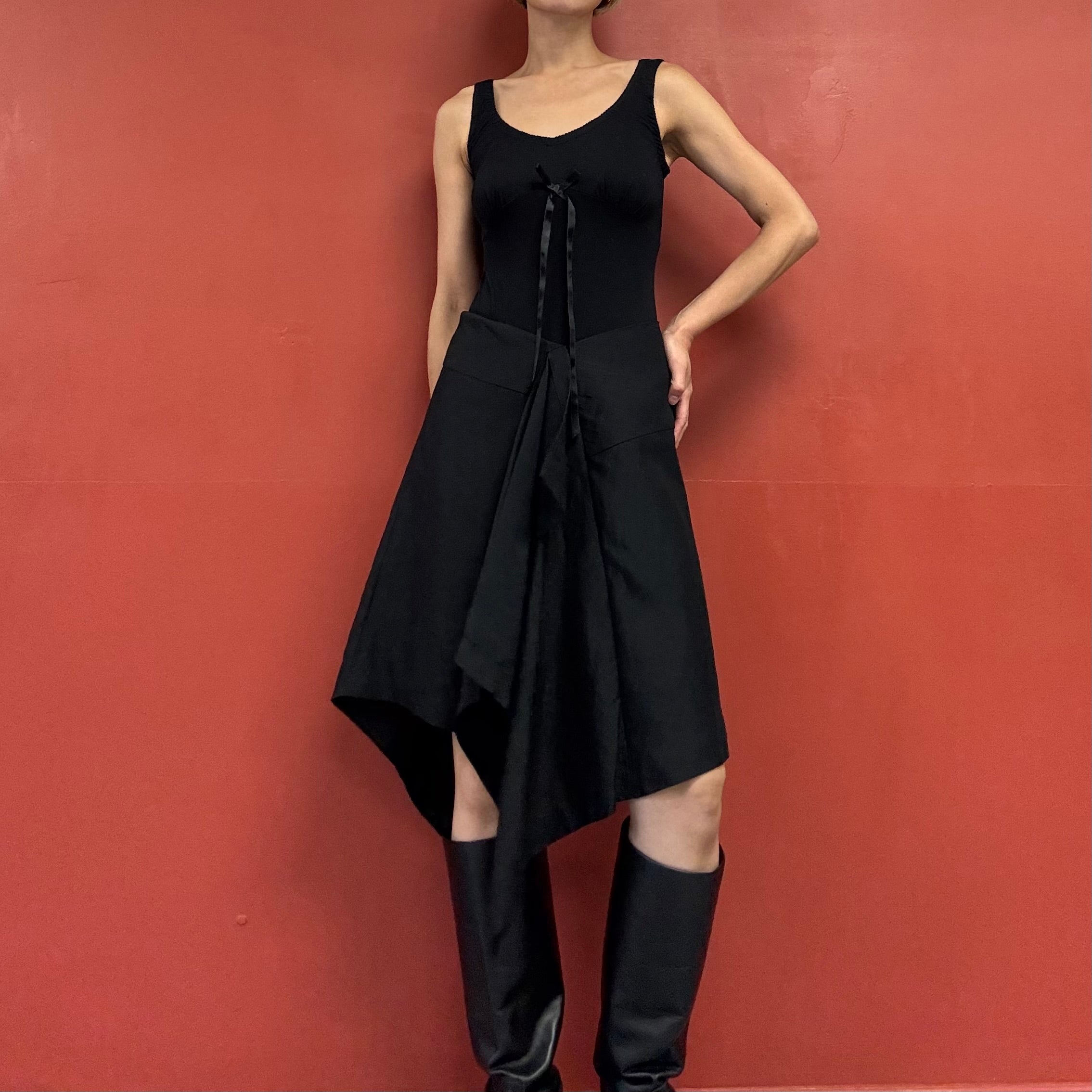 TSUMORI CHISATO linen asymmetrical skirt