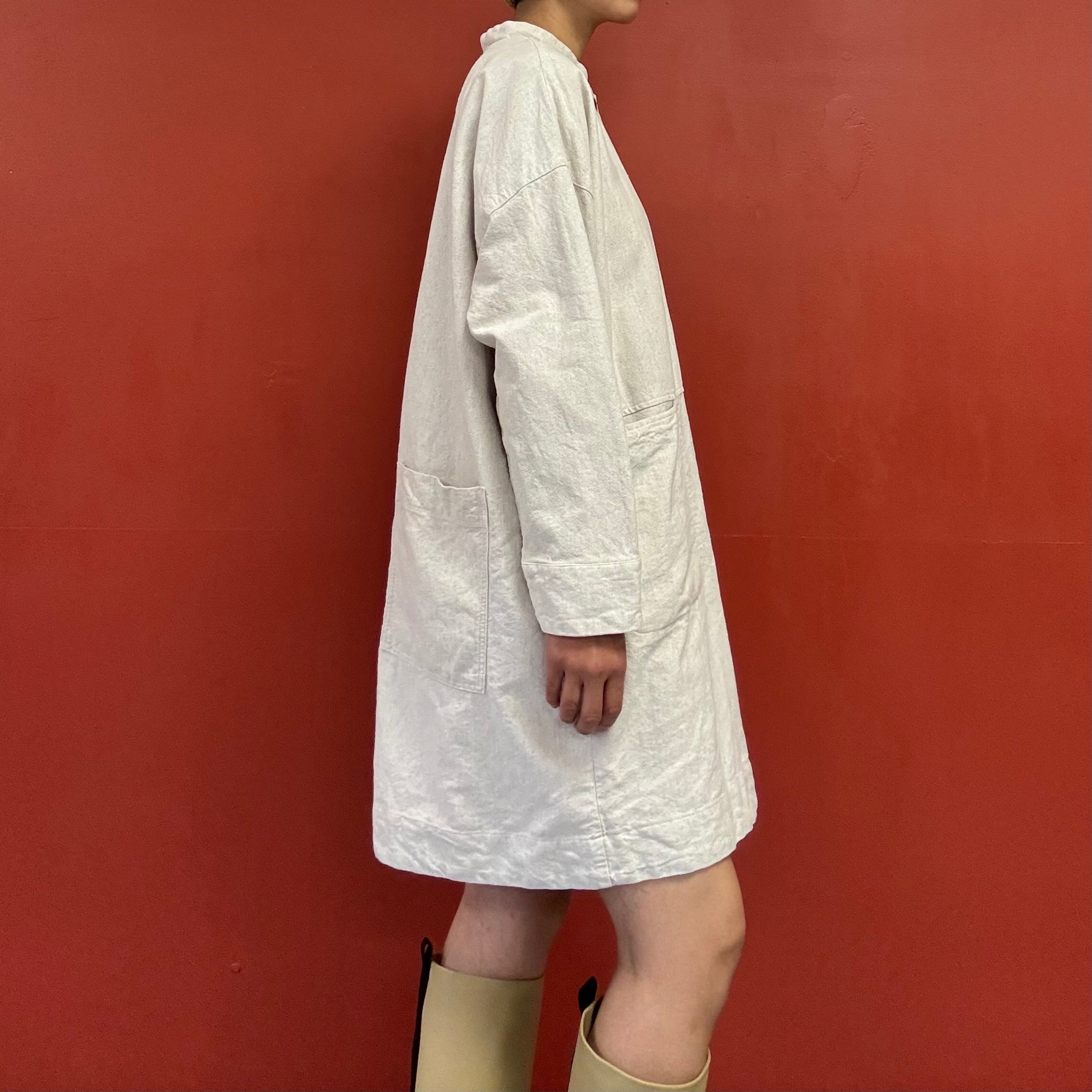 Linen blend overshirts with four-pockets