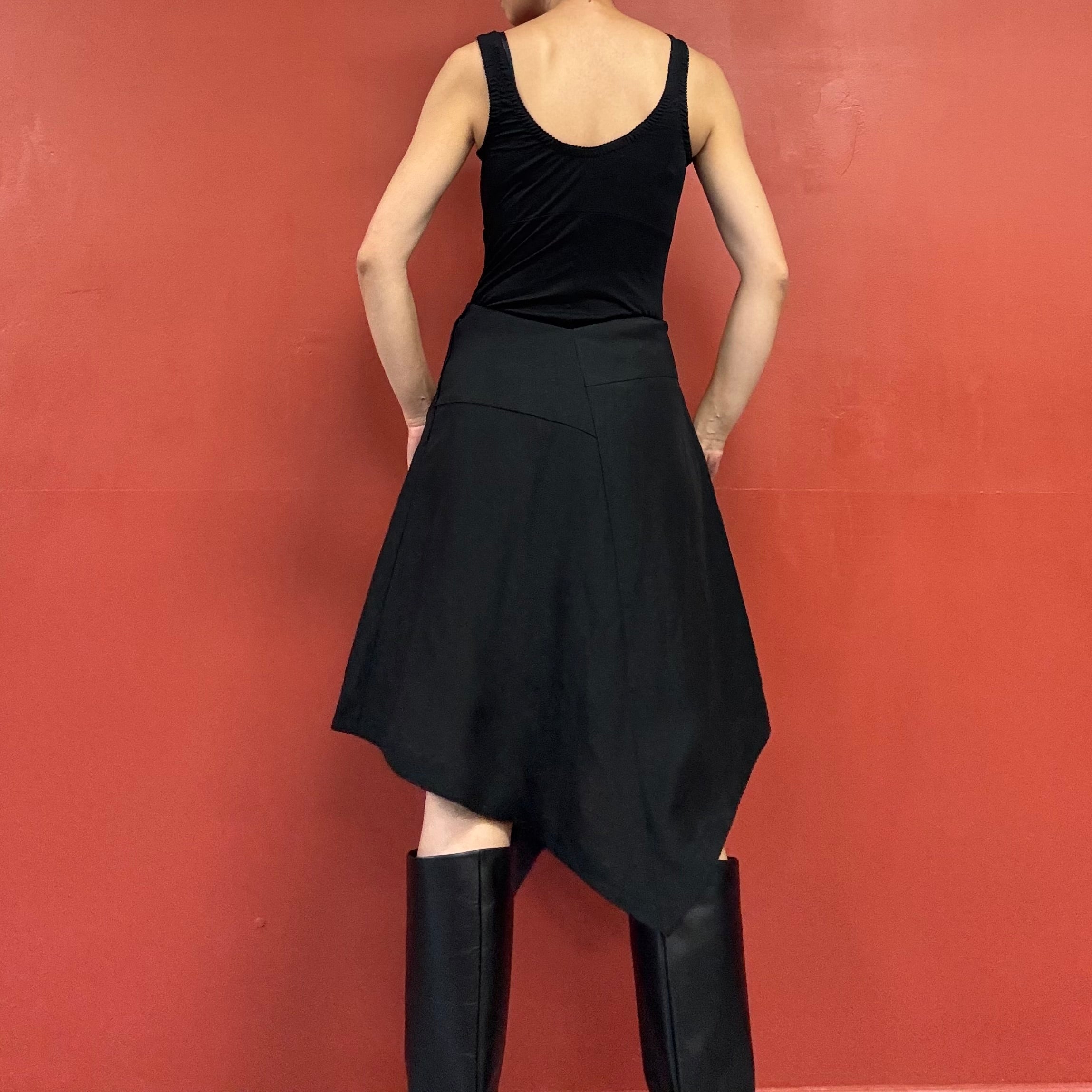 TSUMORI CHISATO linen asymmetrical skirt