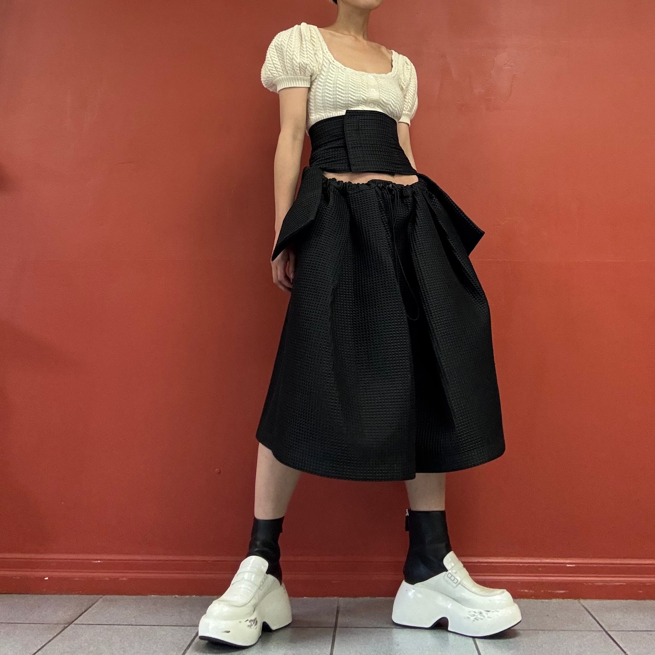 A.W.A.K.E. MODE hakama waffle shorts