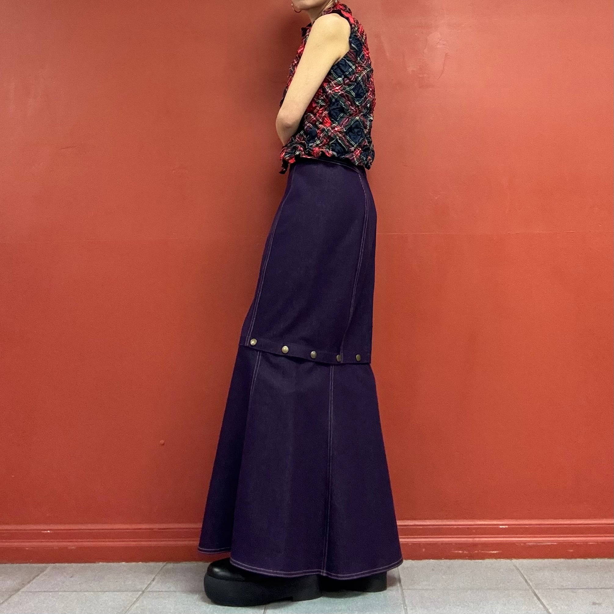 90s00s convertible skirt with snap buttons