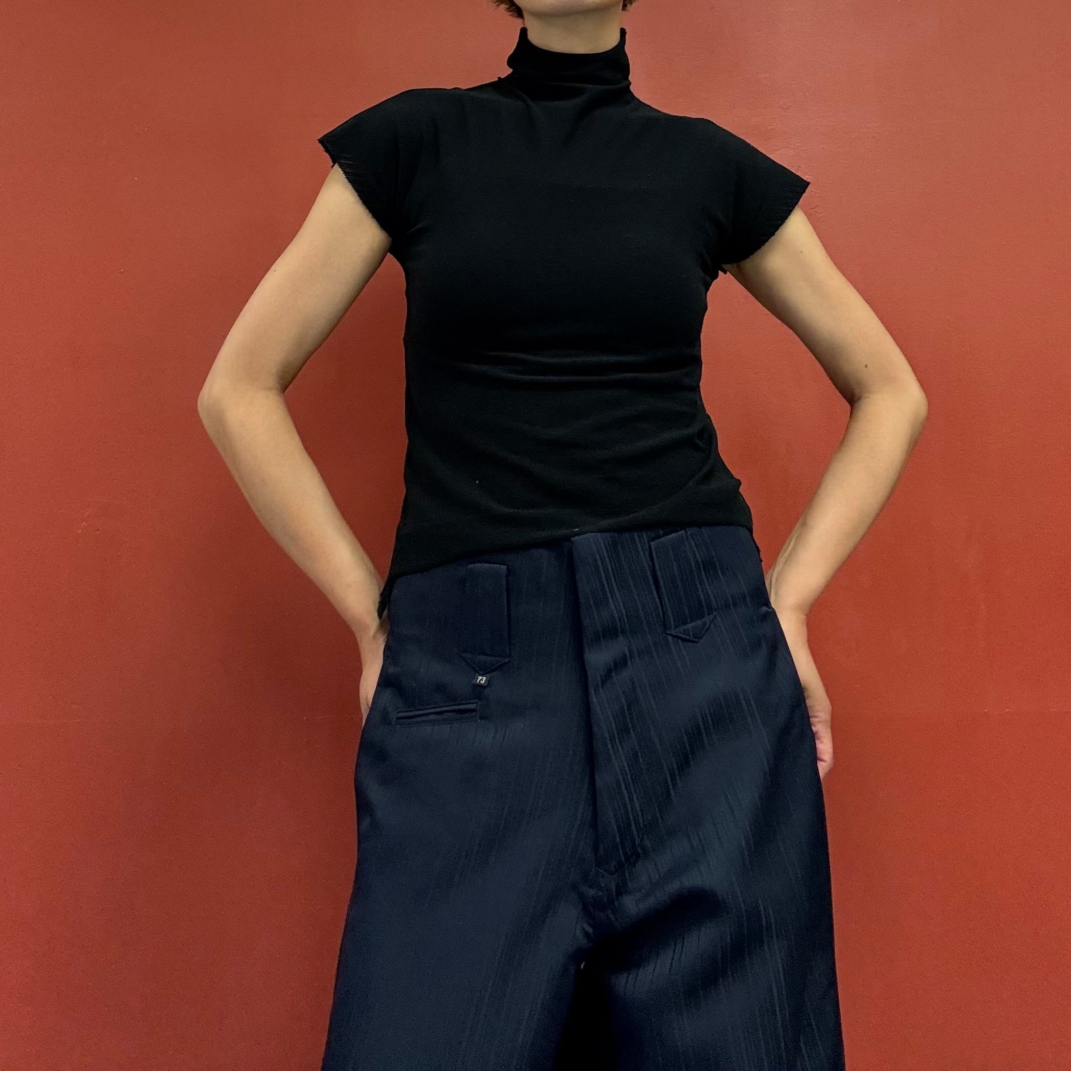 Haat Issey Miyake high neck knit top