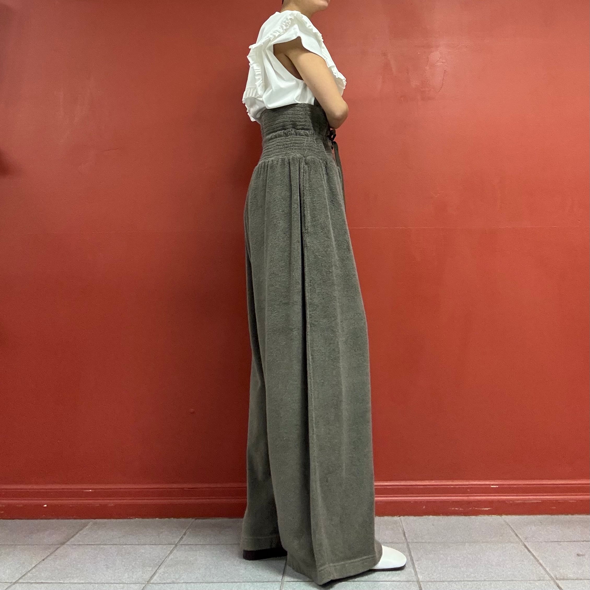 tac:tac Pile Fabric Super Wide Pants