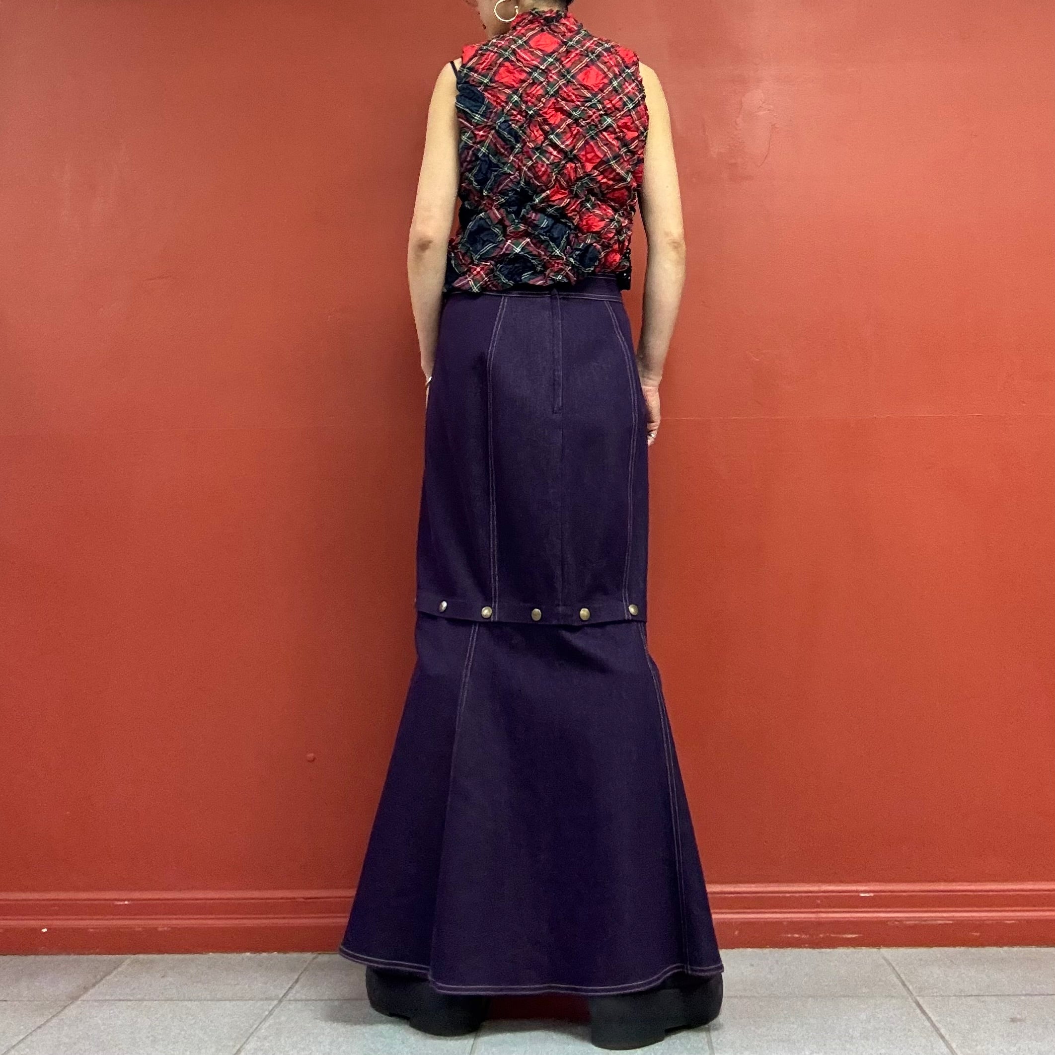 90s00s convertible skirt with snap buttons