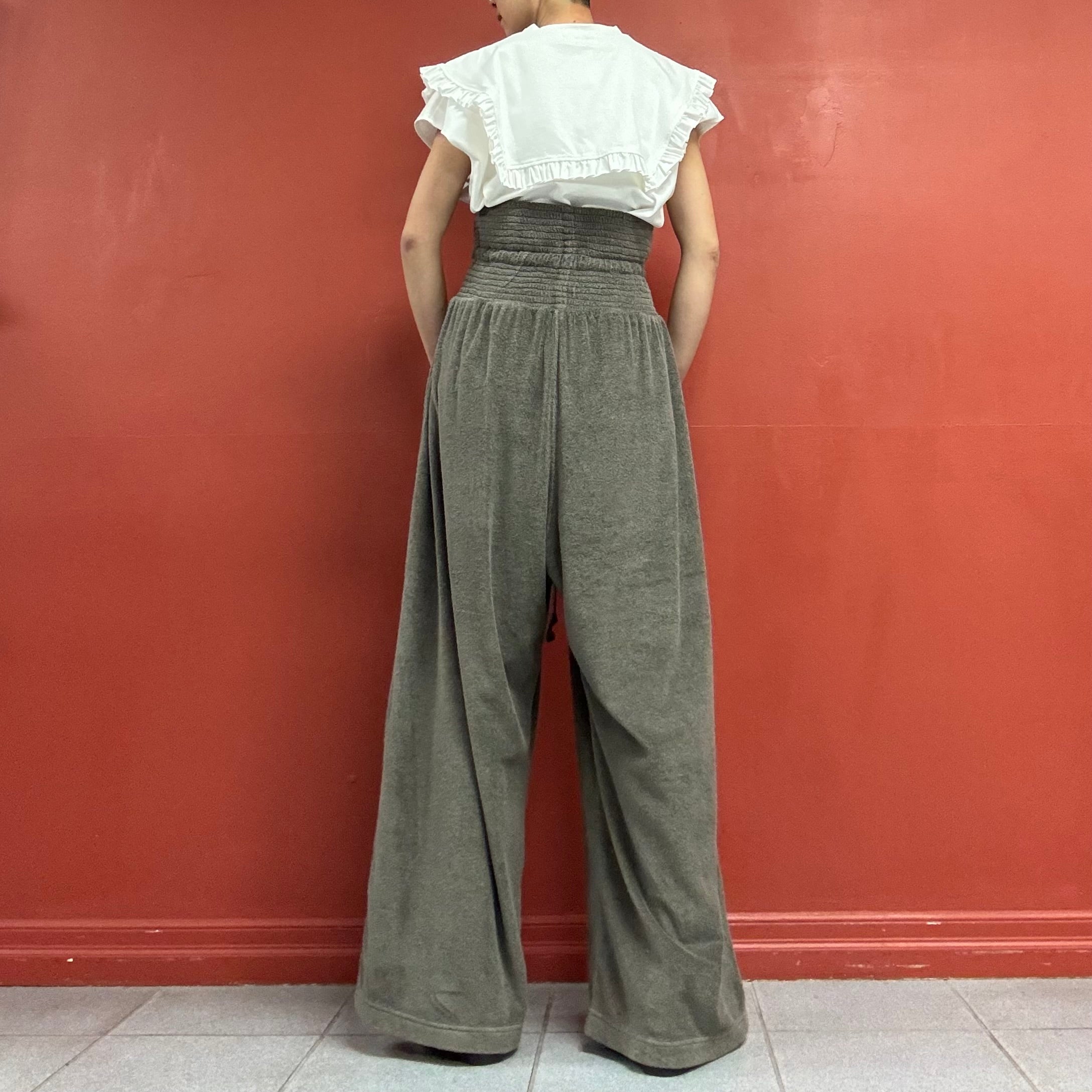 tac:tac Pile Fabric Super Wide Pants