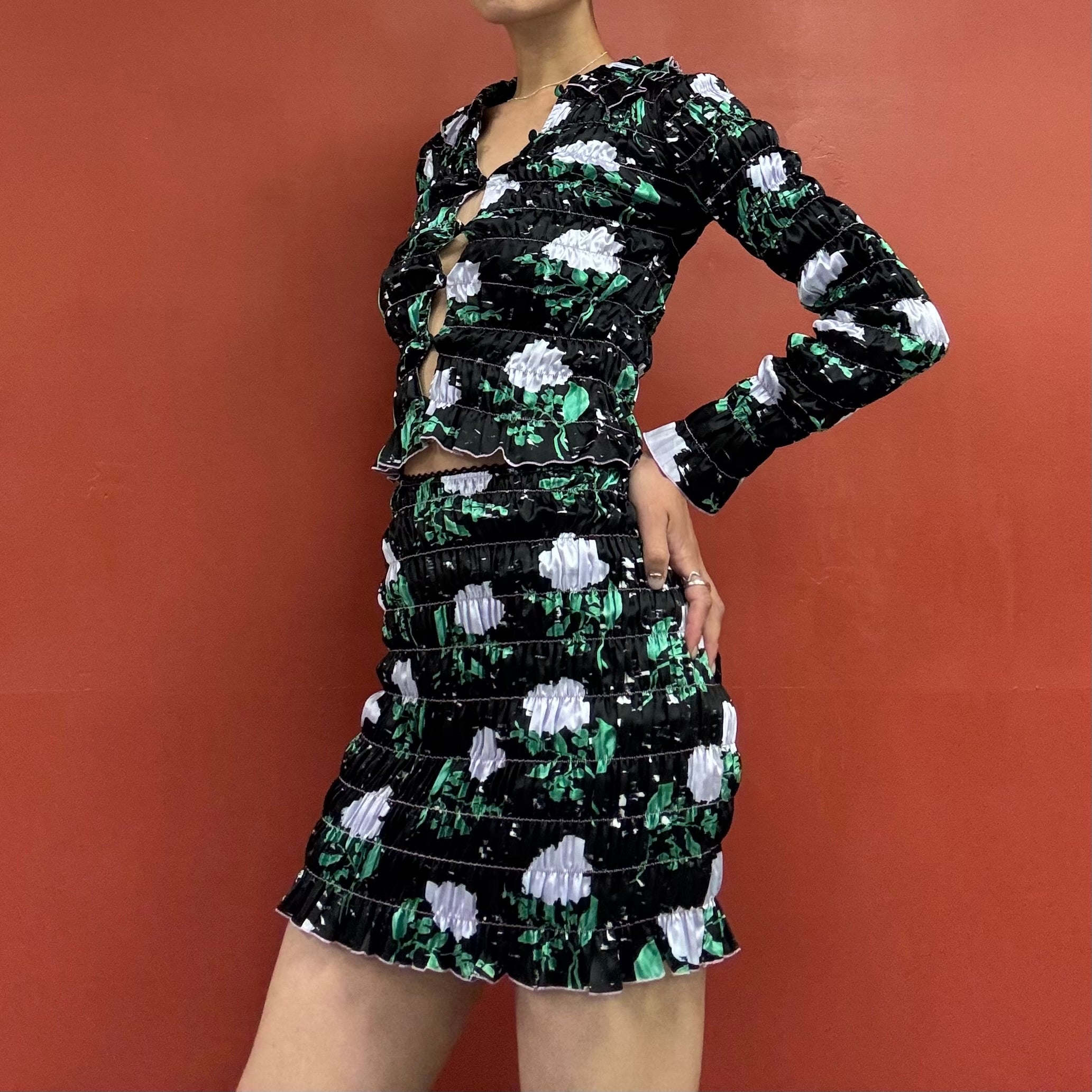 Amy Crookes mini skirt