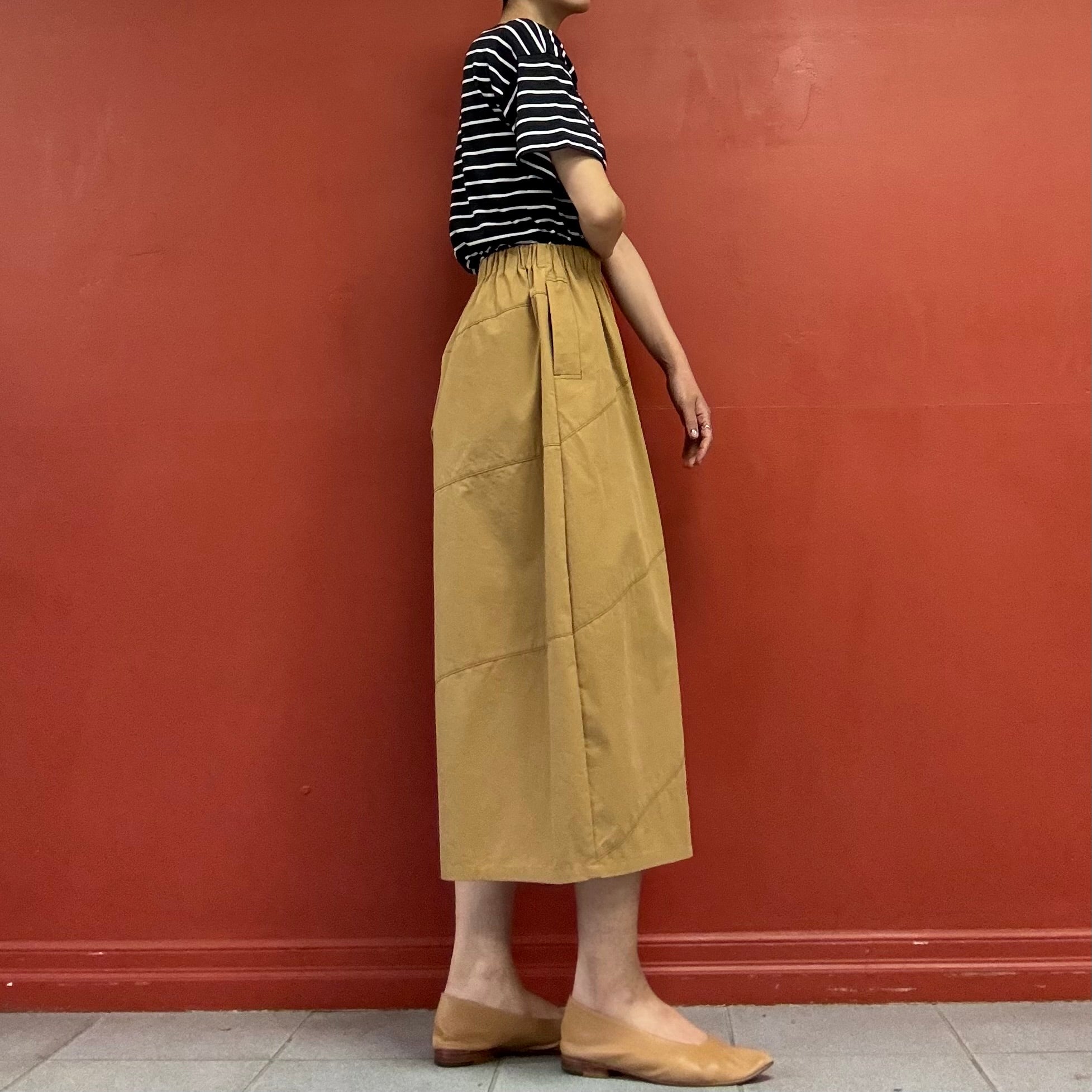 Cropped wide pants
