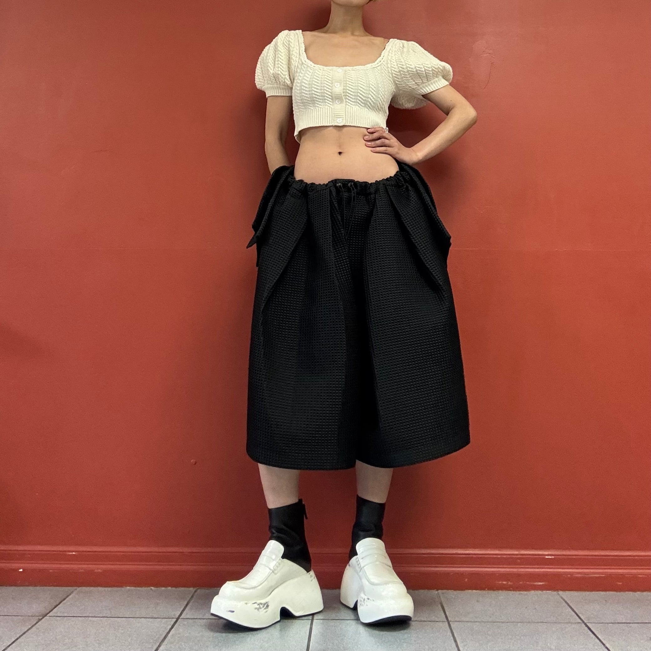 A.W.A.K.E. MODE hakama waffle shorts