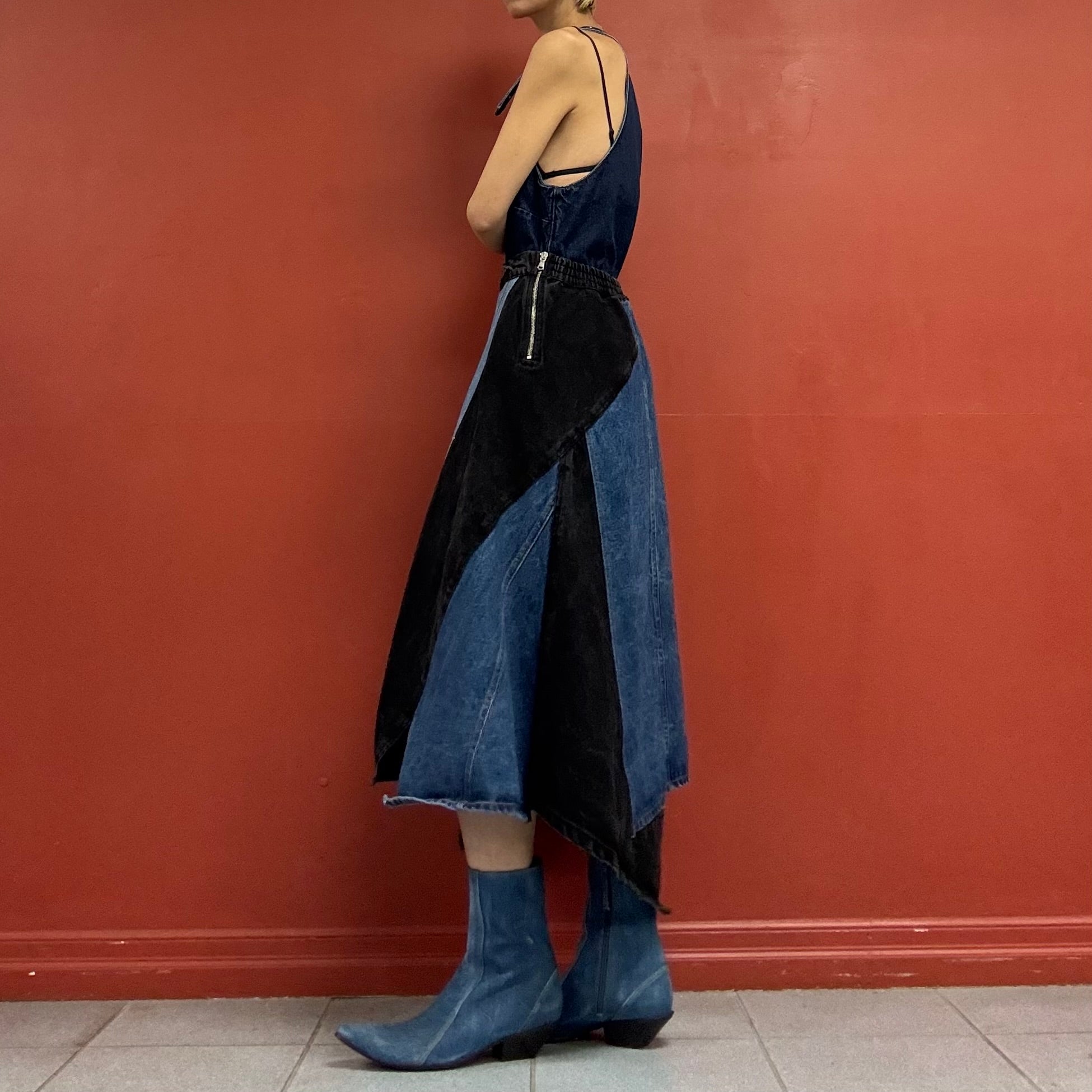 sea New York Elena denim baggy skirt