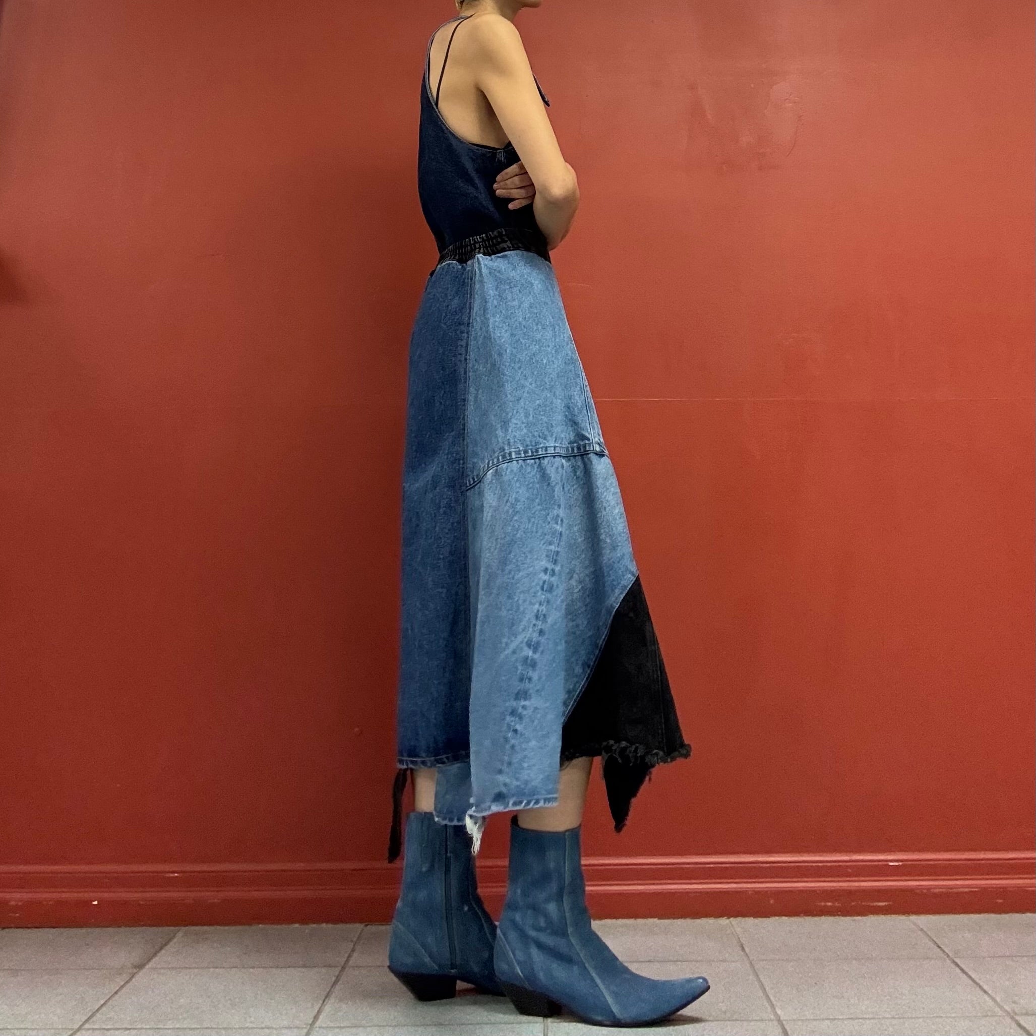 sea New York Elena denim baggy skirt