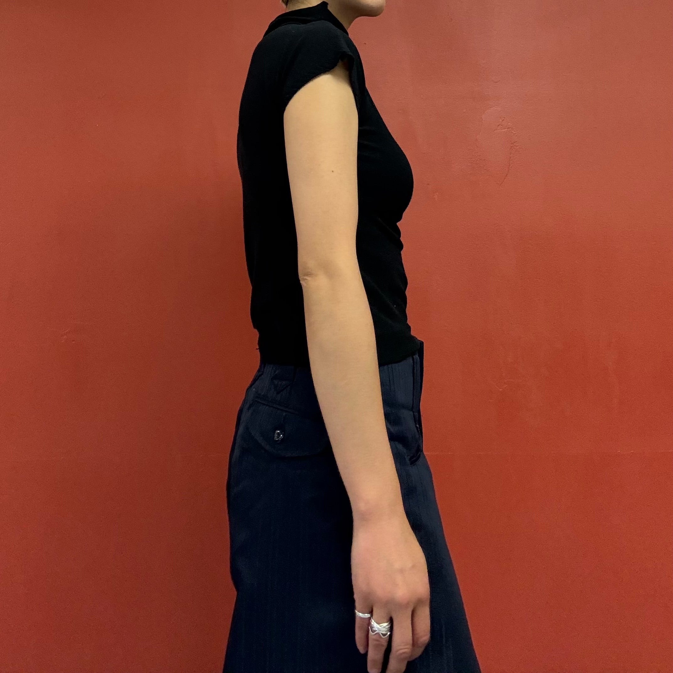 Haat Issey Miyake high neck knit top