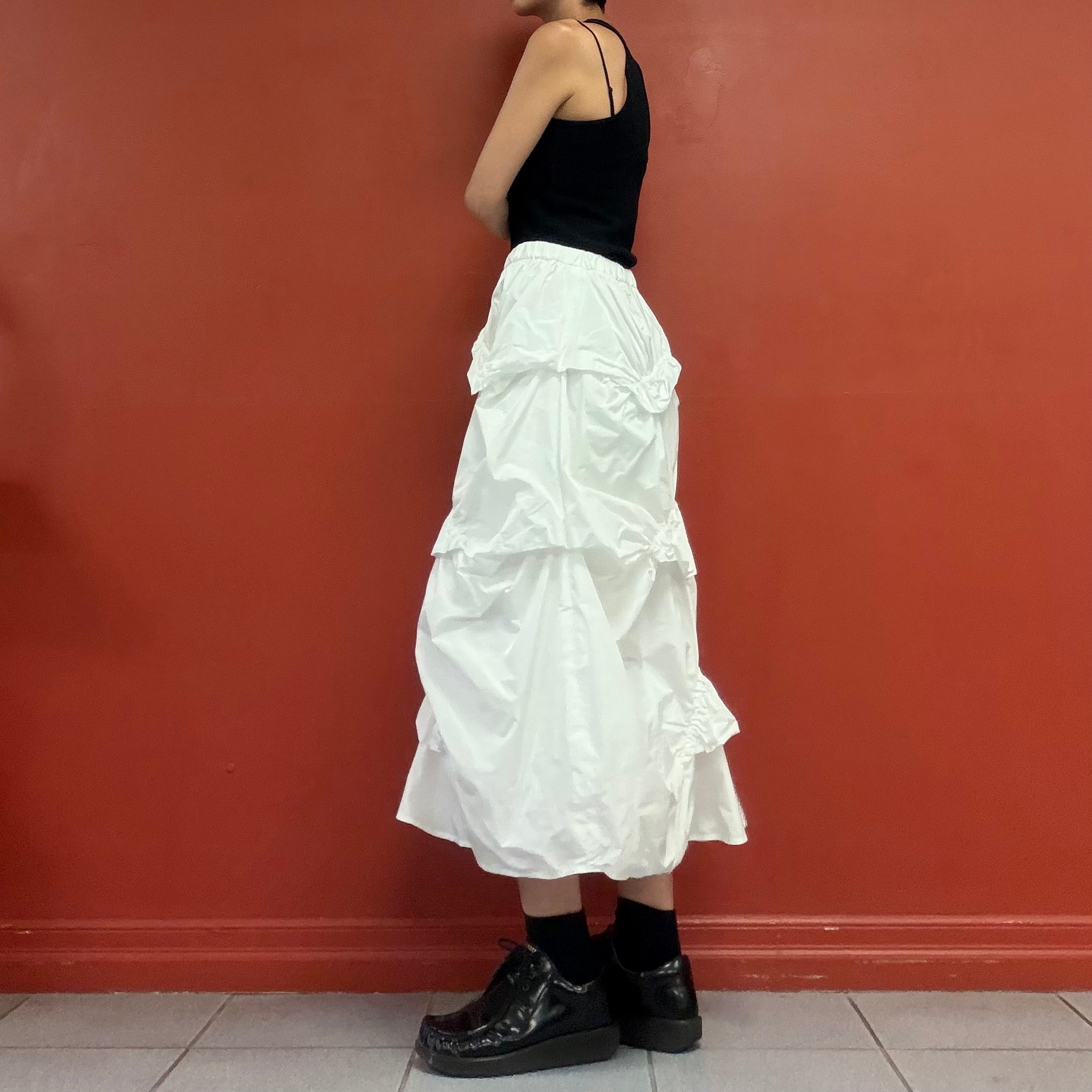 Kazuko Kitamura gathered taffeta skirt