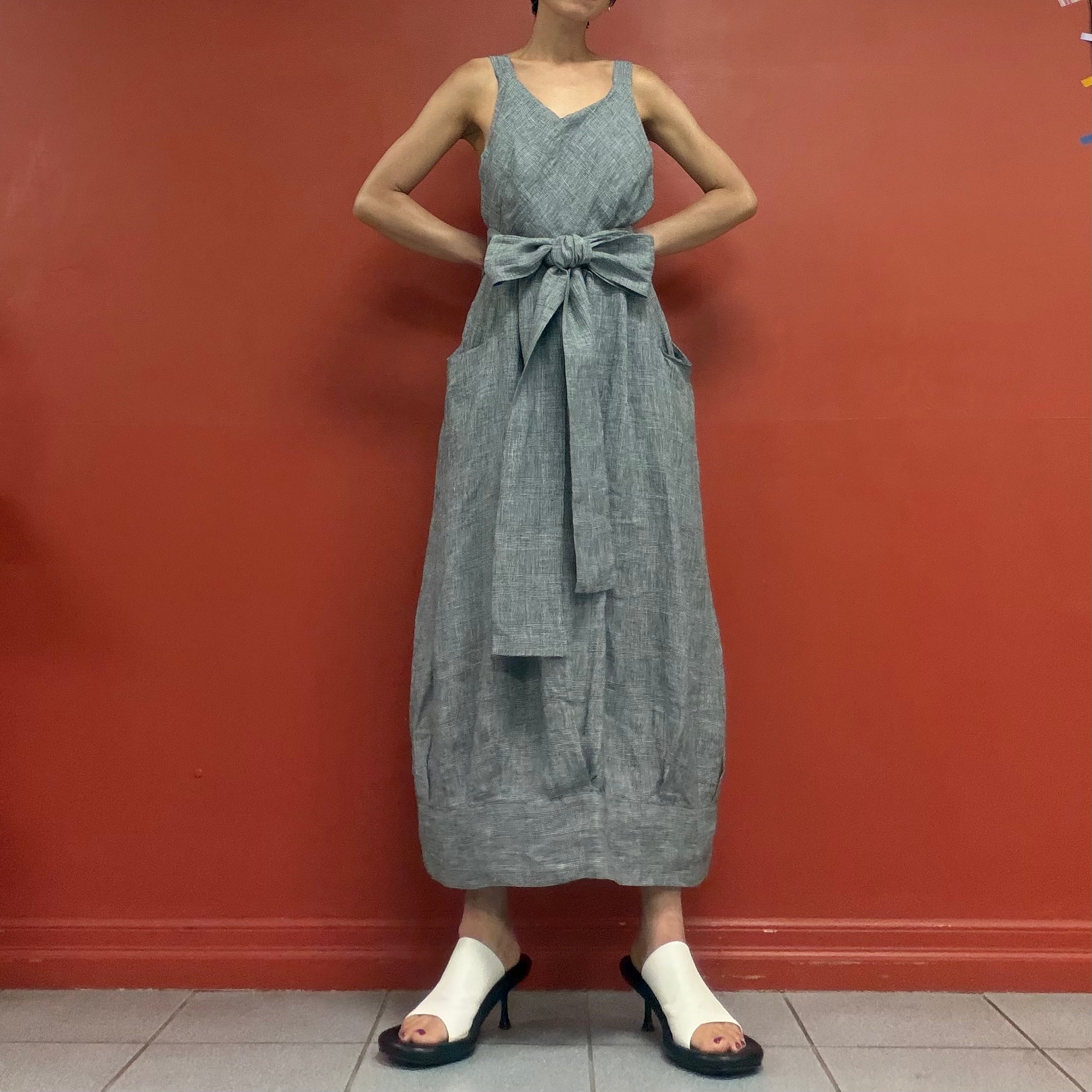 Linen apron dress