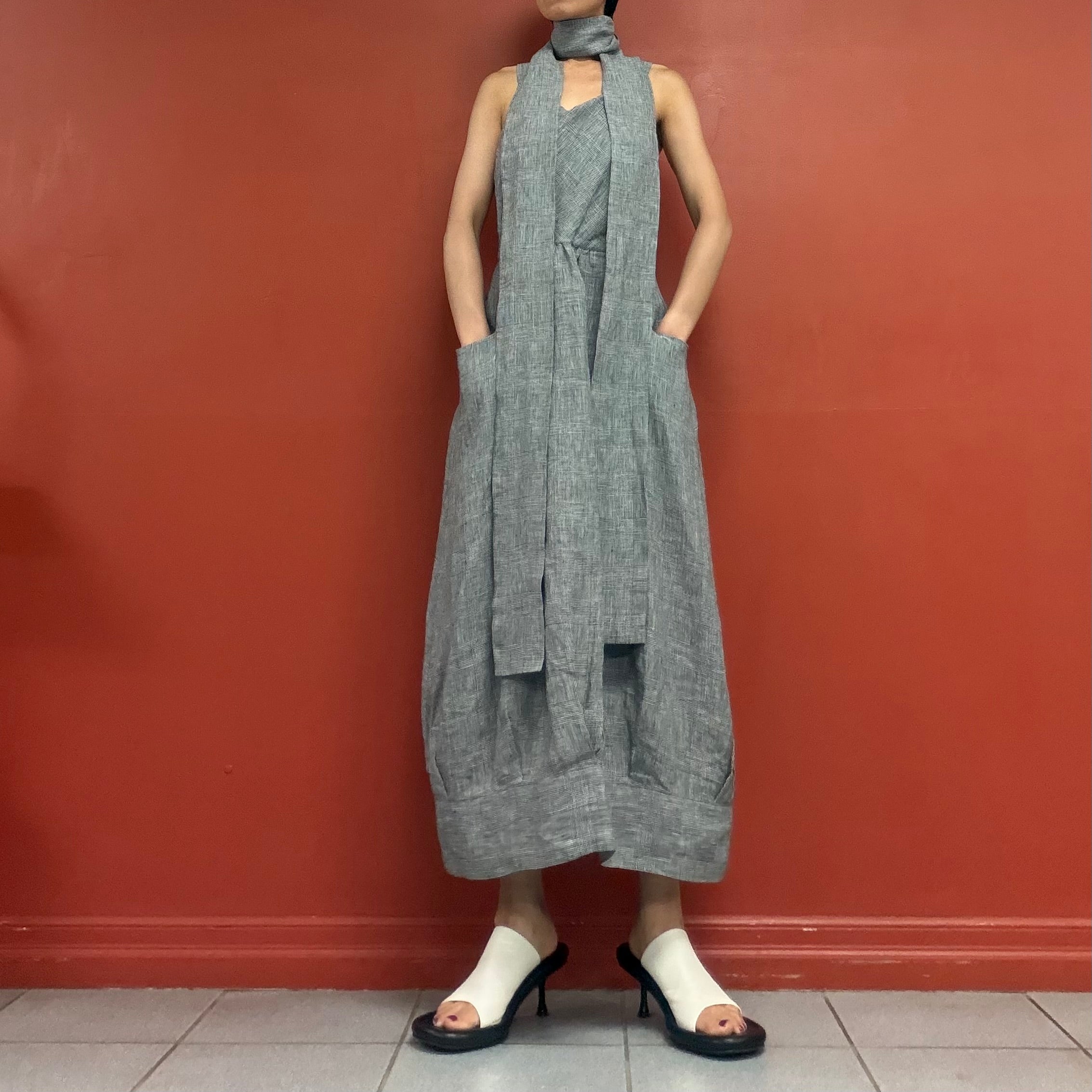 Linen apron dress