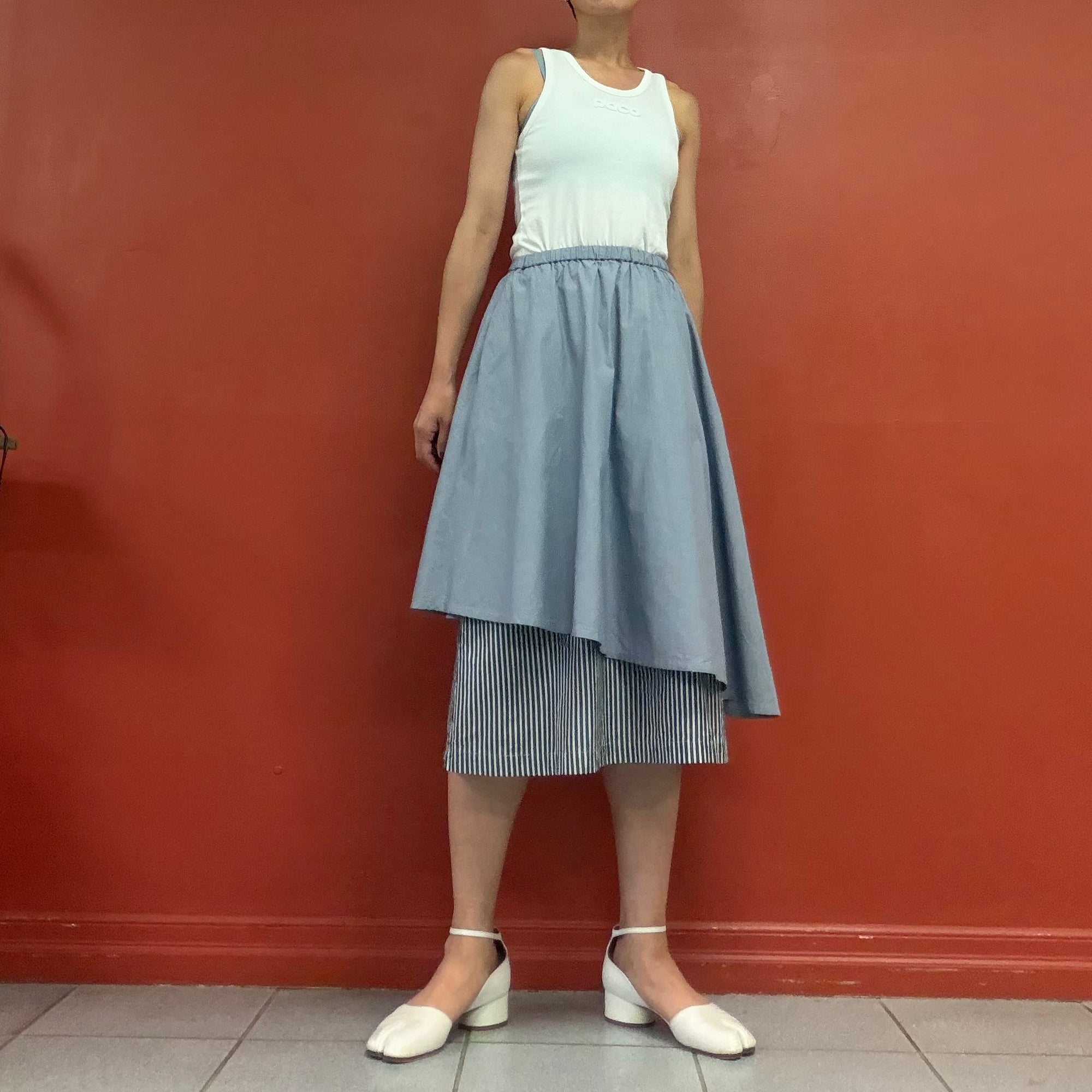 Kazuko Kitamura take off layered asymmetry skirt