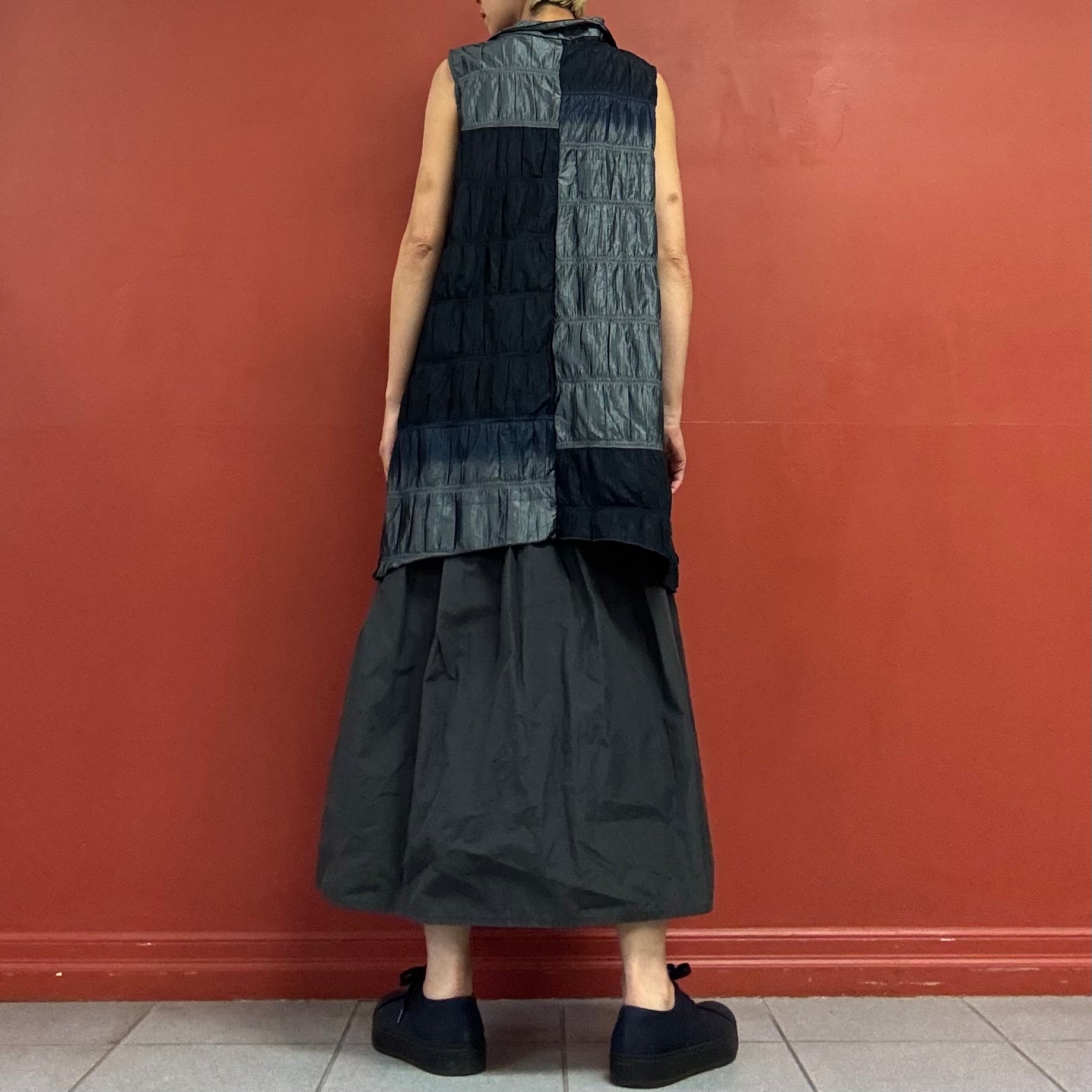 Ombre pleated vest
