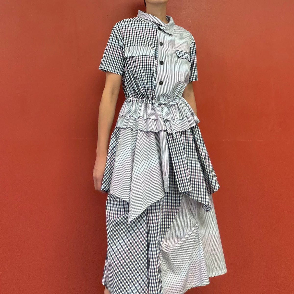 Peplum check shirts