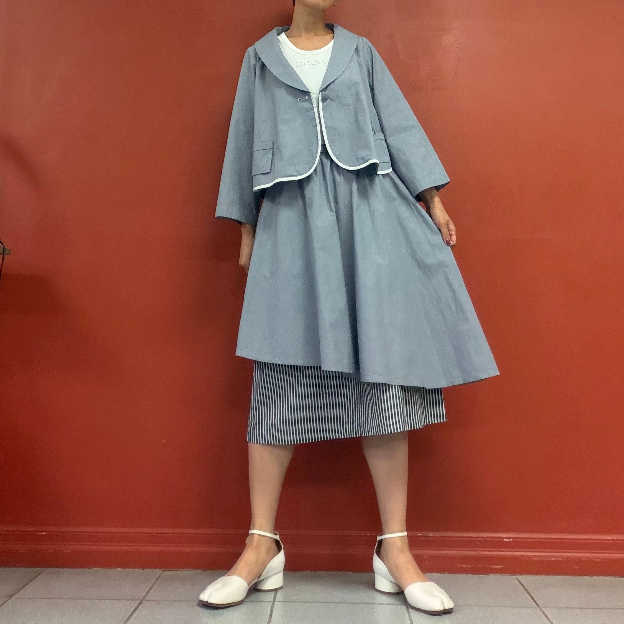 Kazuko Kitamura take off layered asymmetry skirt