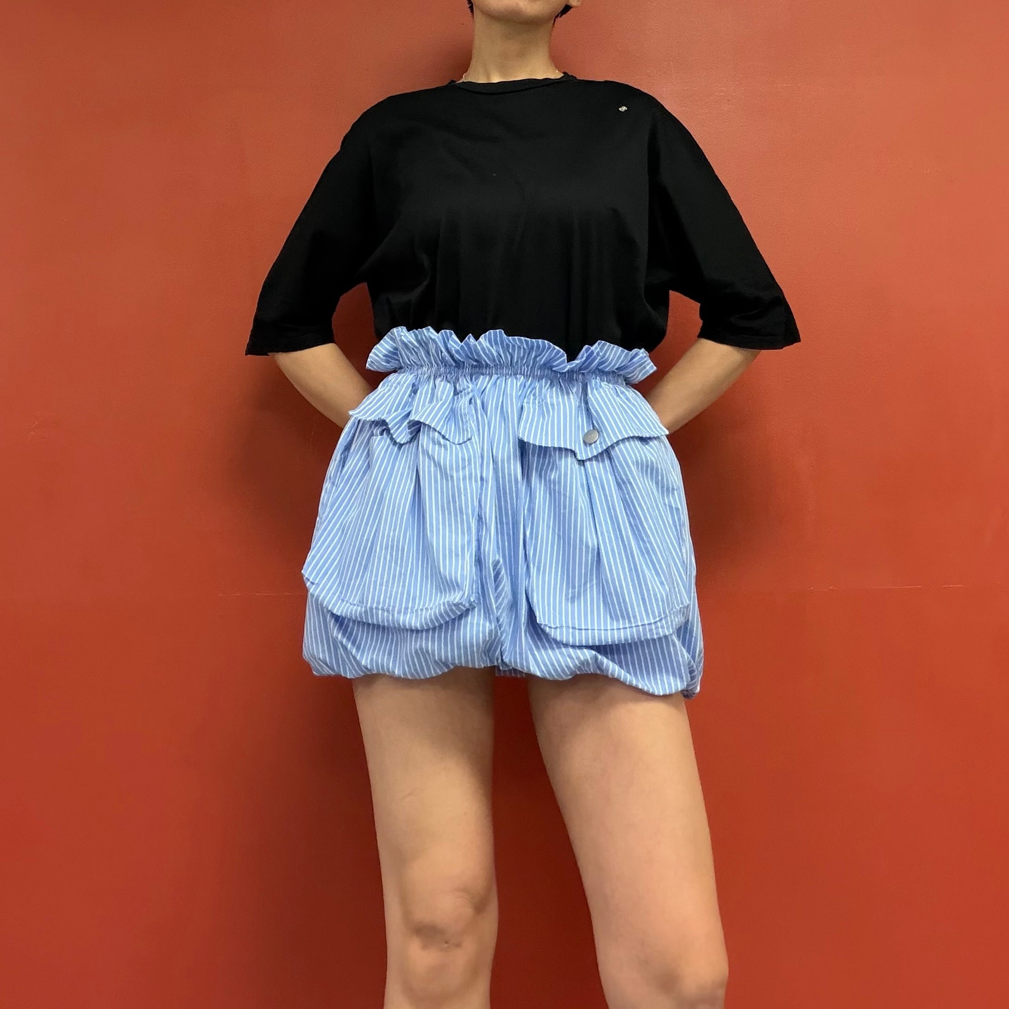 AKNVAS cotton poplin bubble skirt