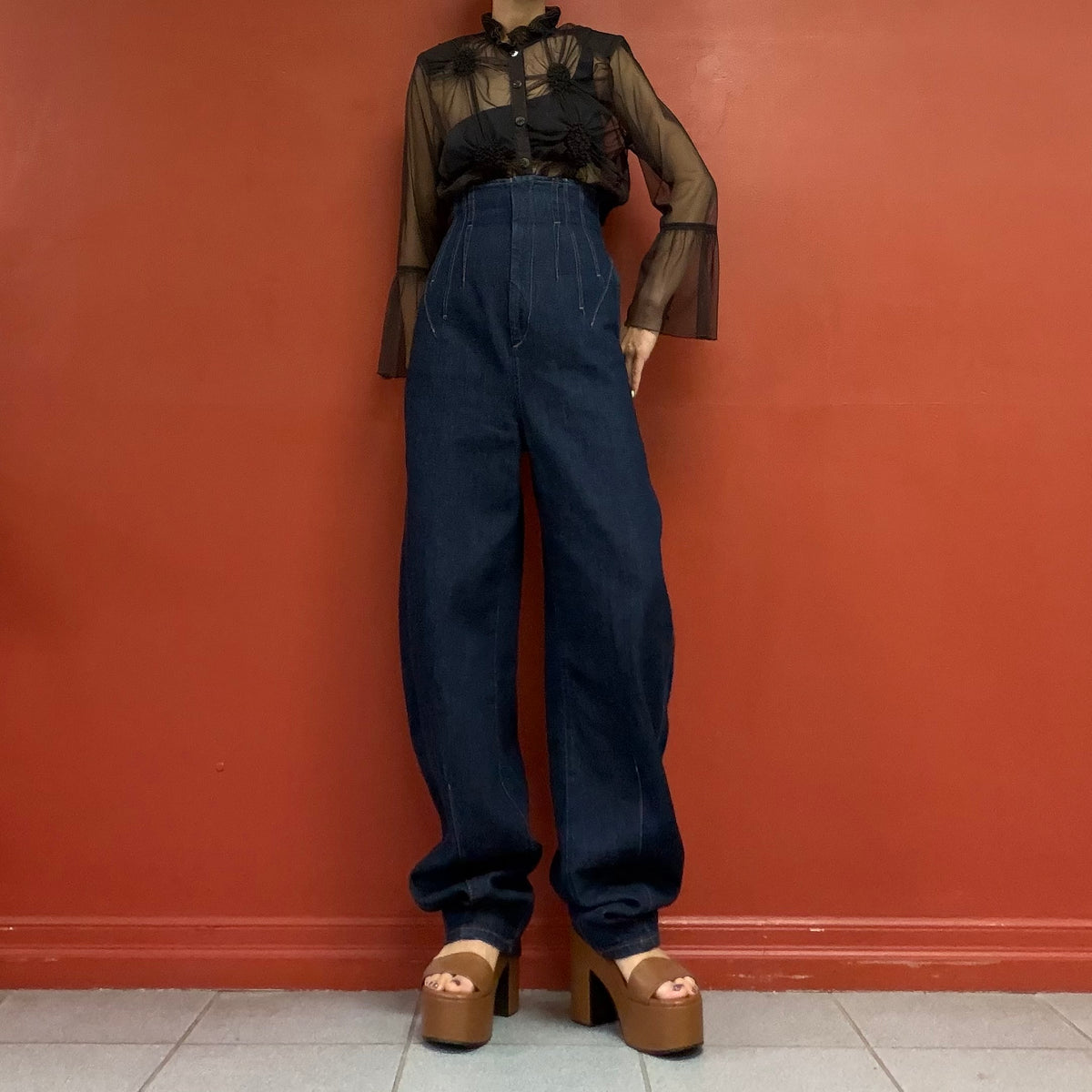 SPORTMAX super high waisted jeans