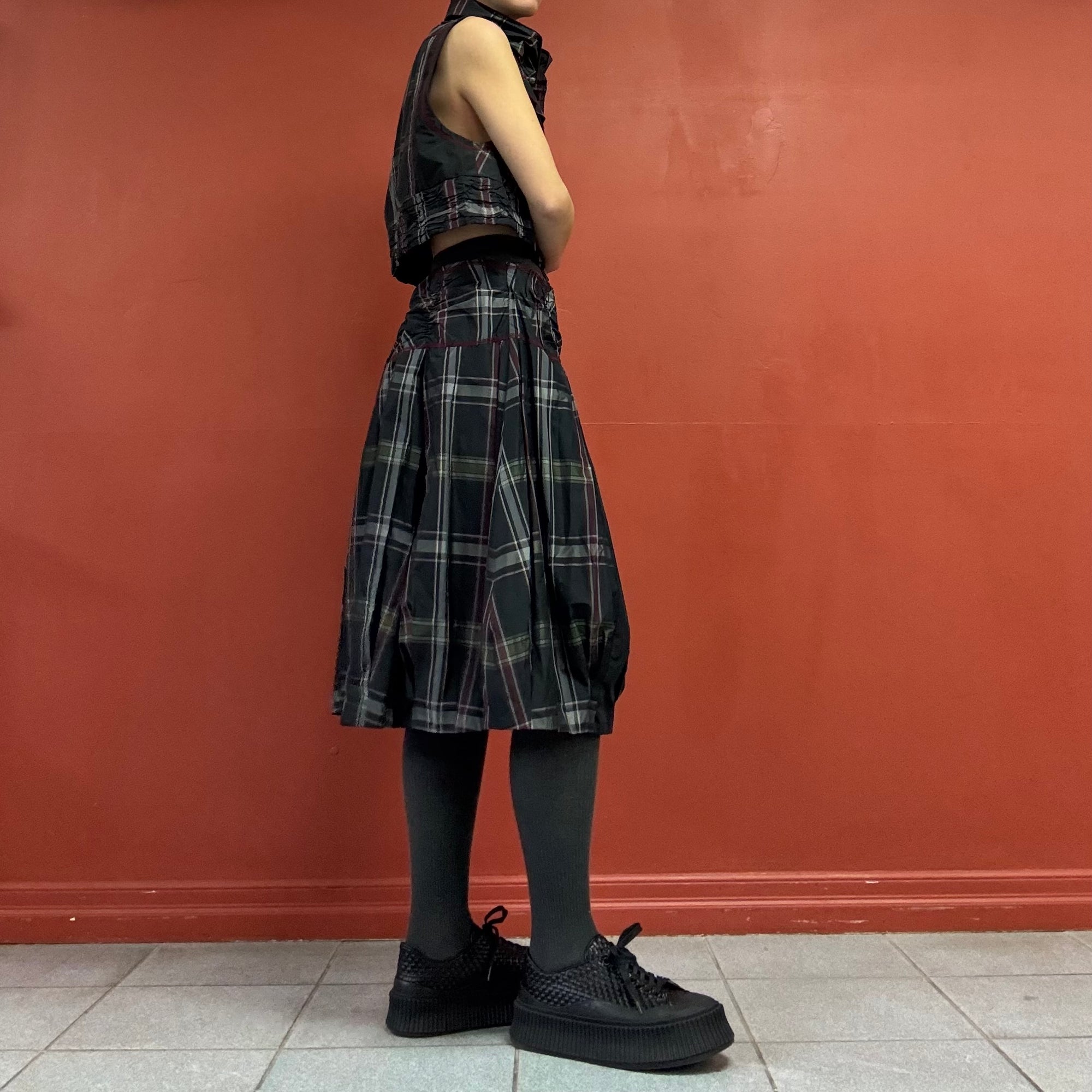 90s00s taffeta balloon skirt