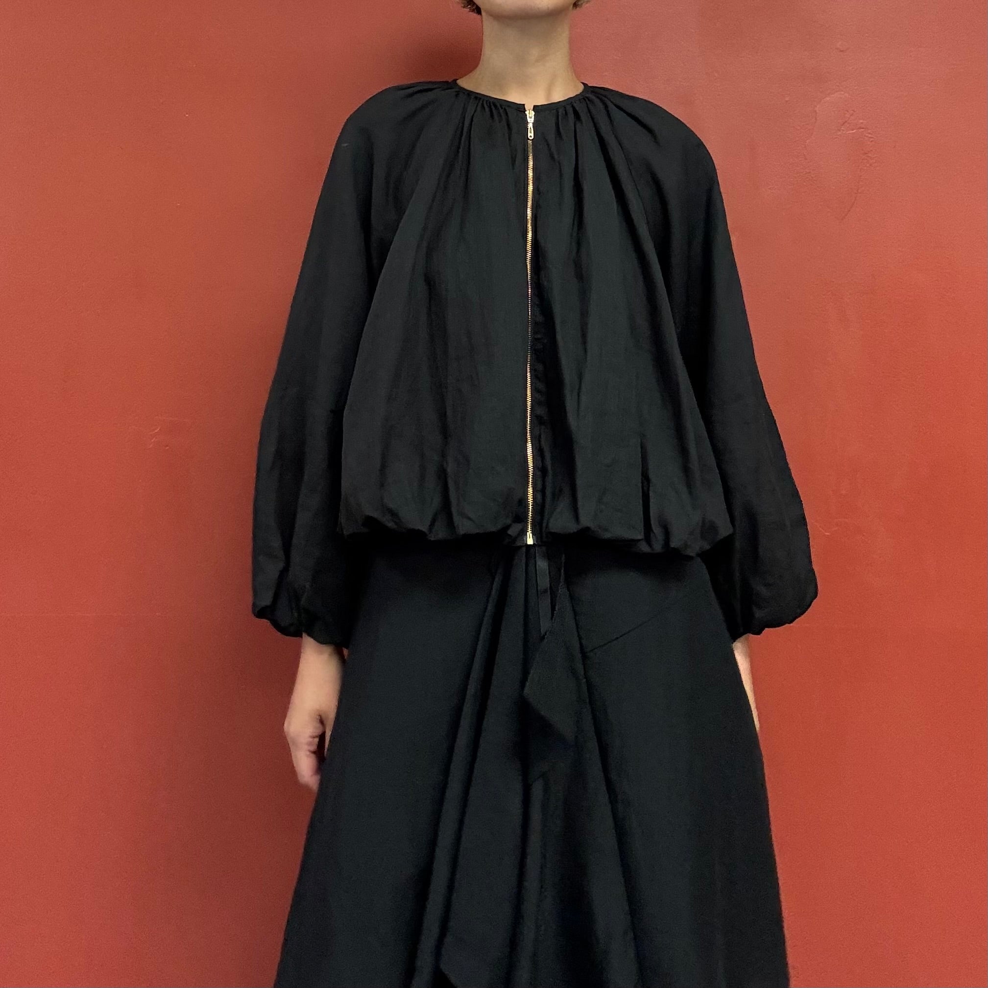 Puffy sleeves linen jacket