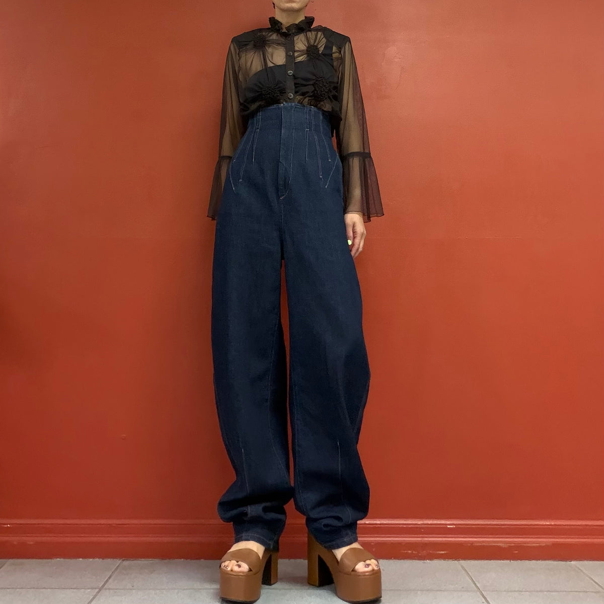 SPORTMAX super high waisted jeans