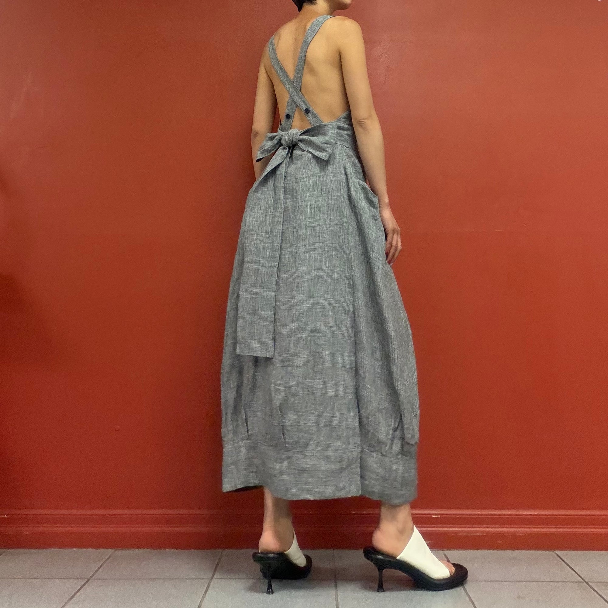 Linen apron dress