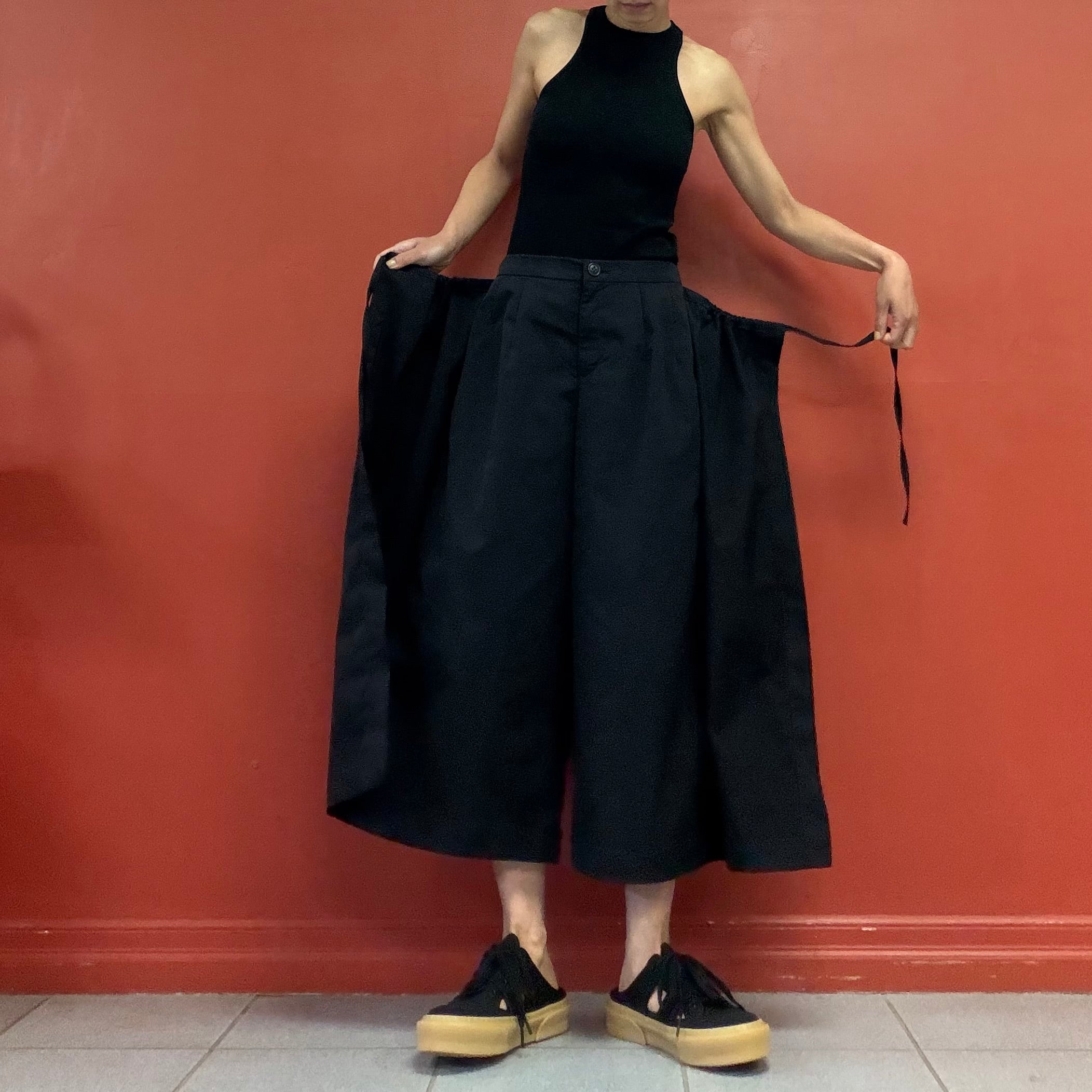 Wrap wide pants
