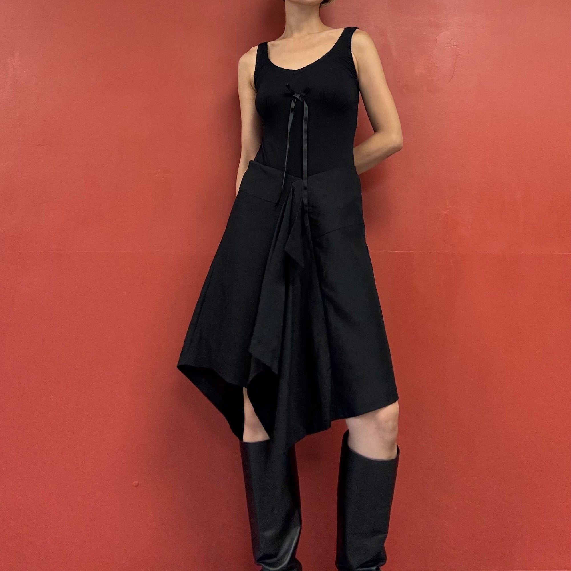 TSUMORI CHISATO linen asymmetrical skirt