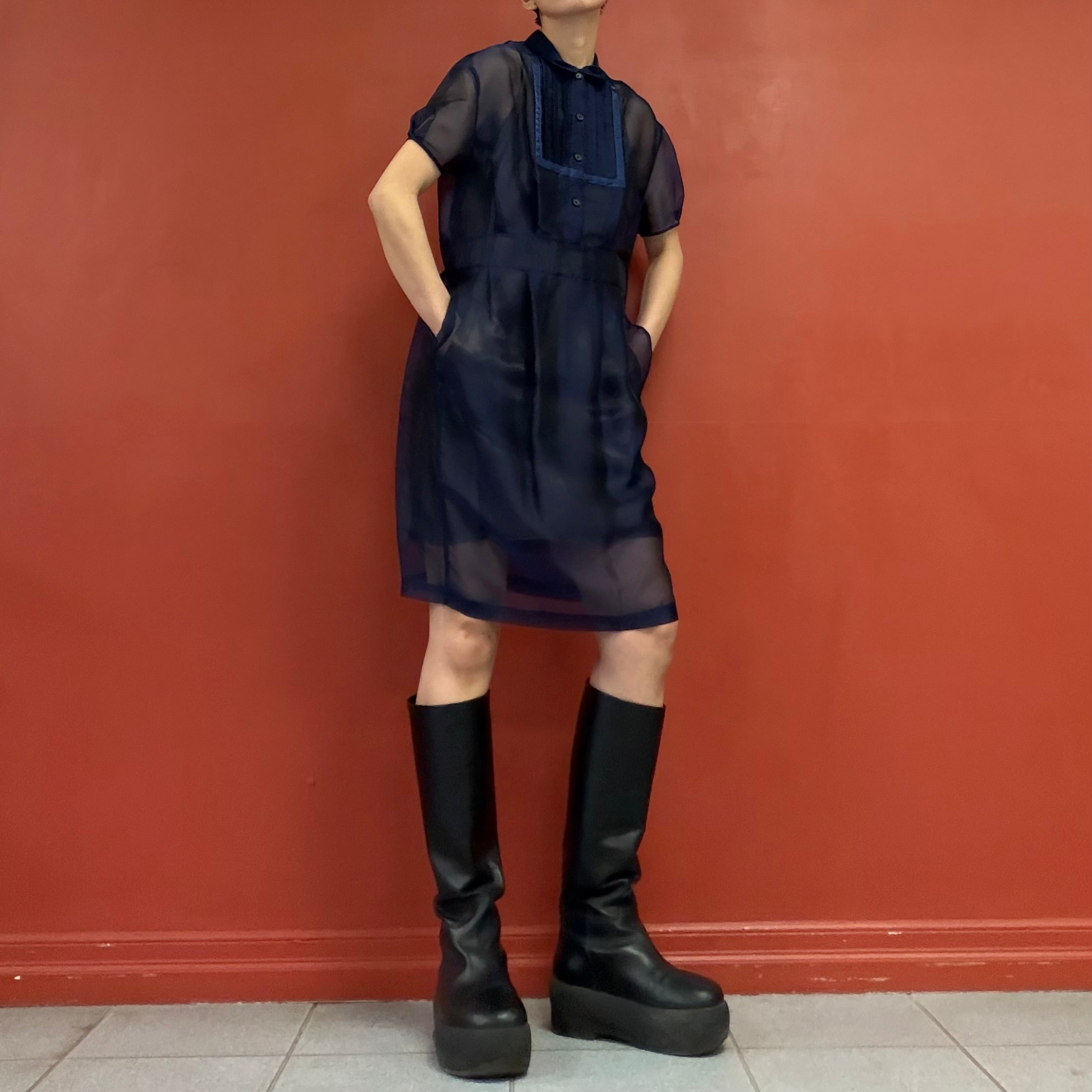 Kolor see through dress with slip