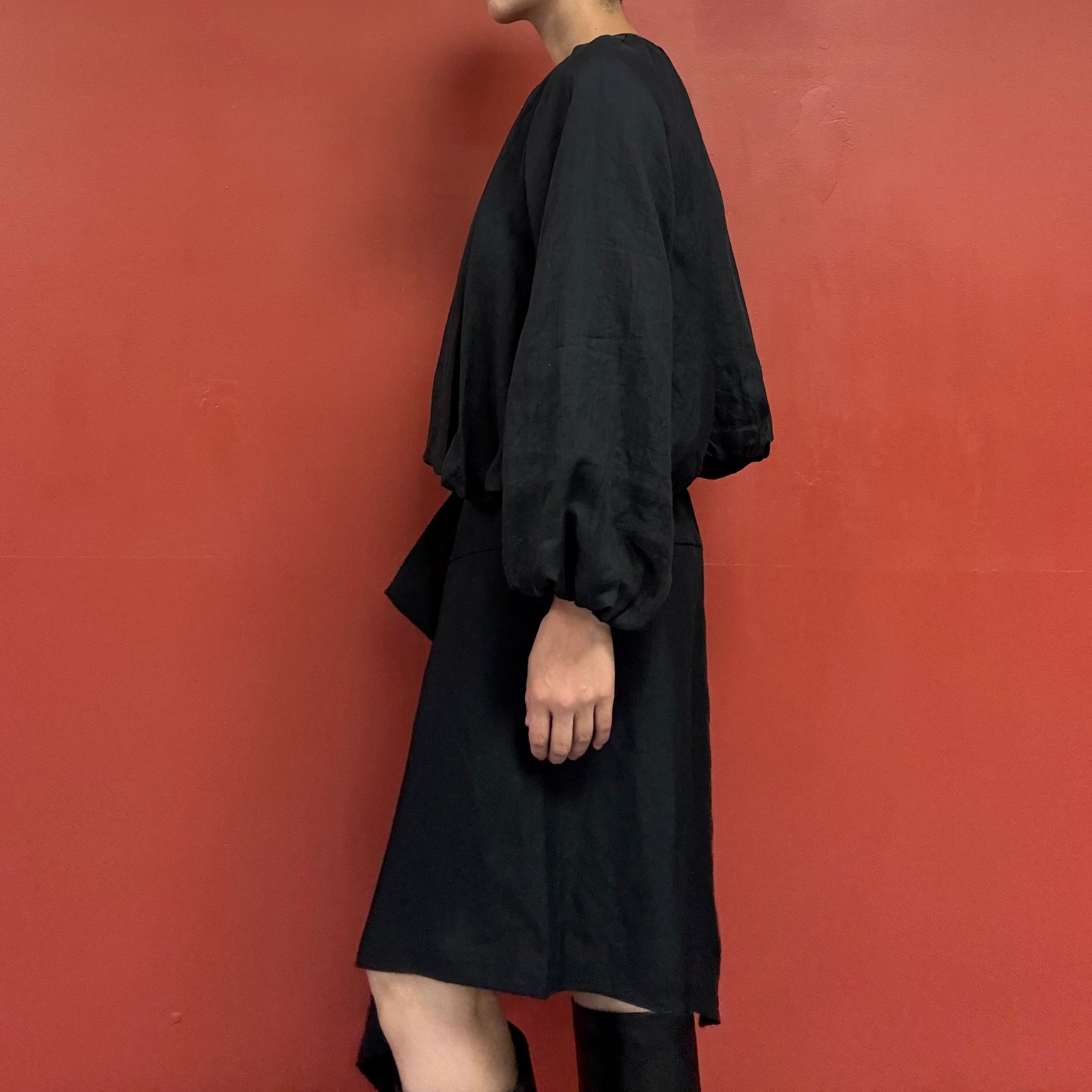 Puffy sleeves linen jacket