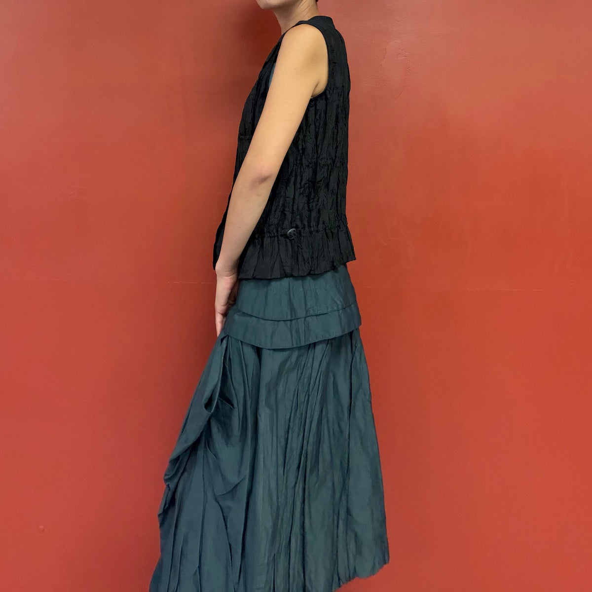 Pleated vest