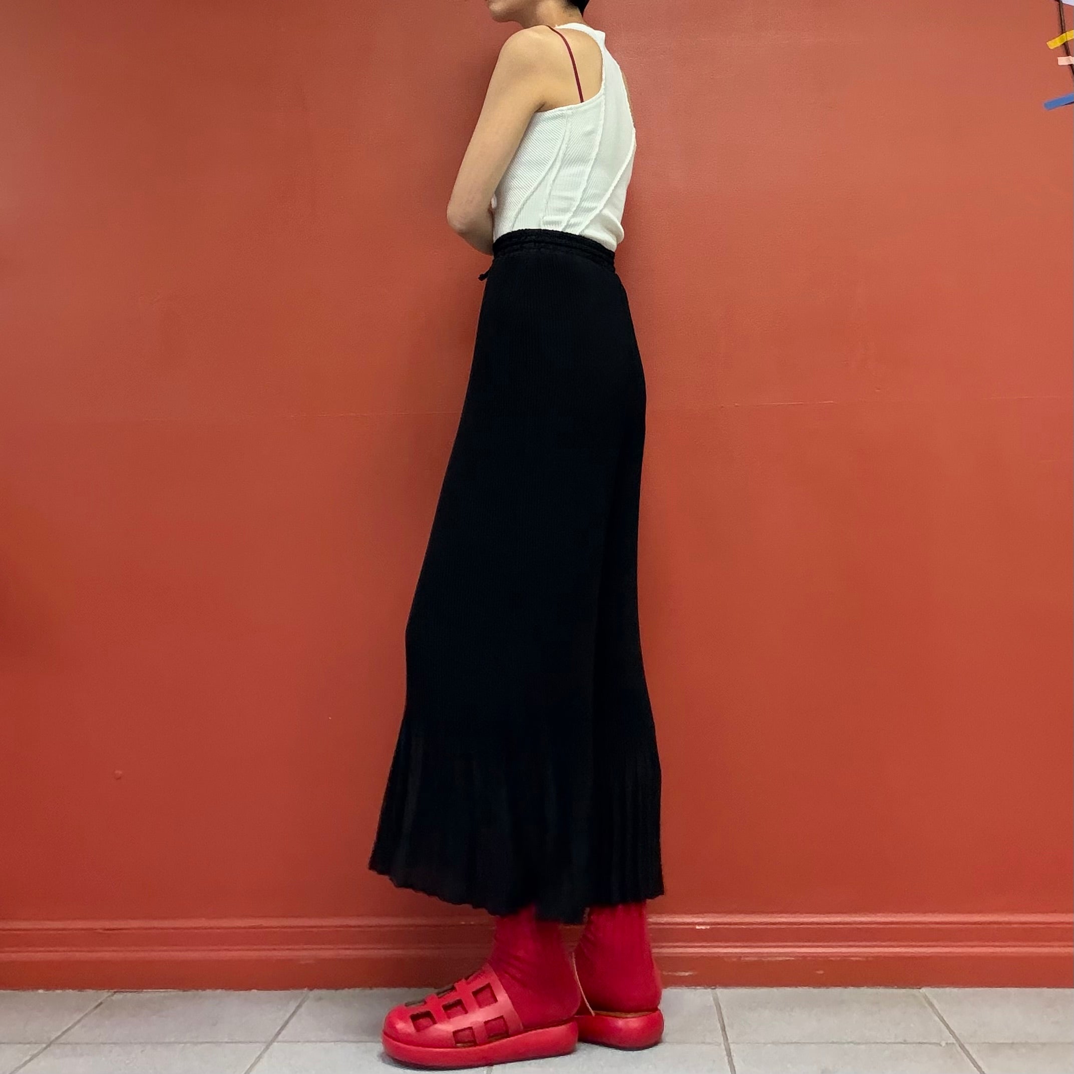 Pleated flared pants