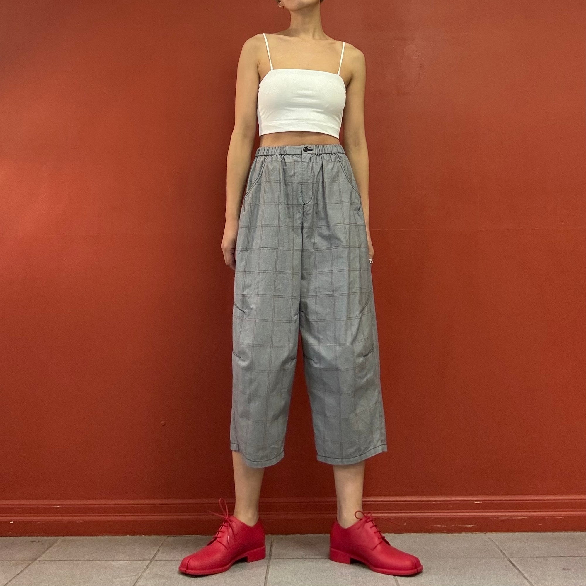 Check Cropped Pants