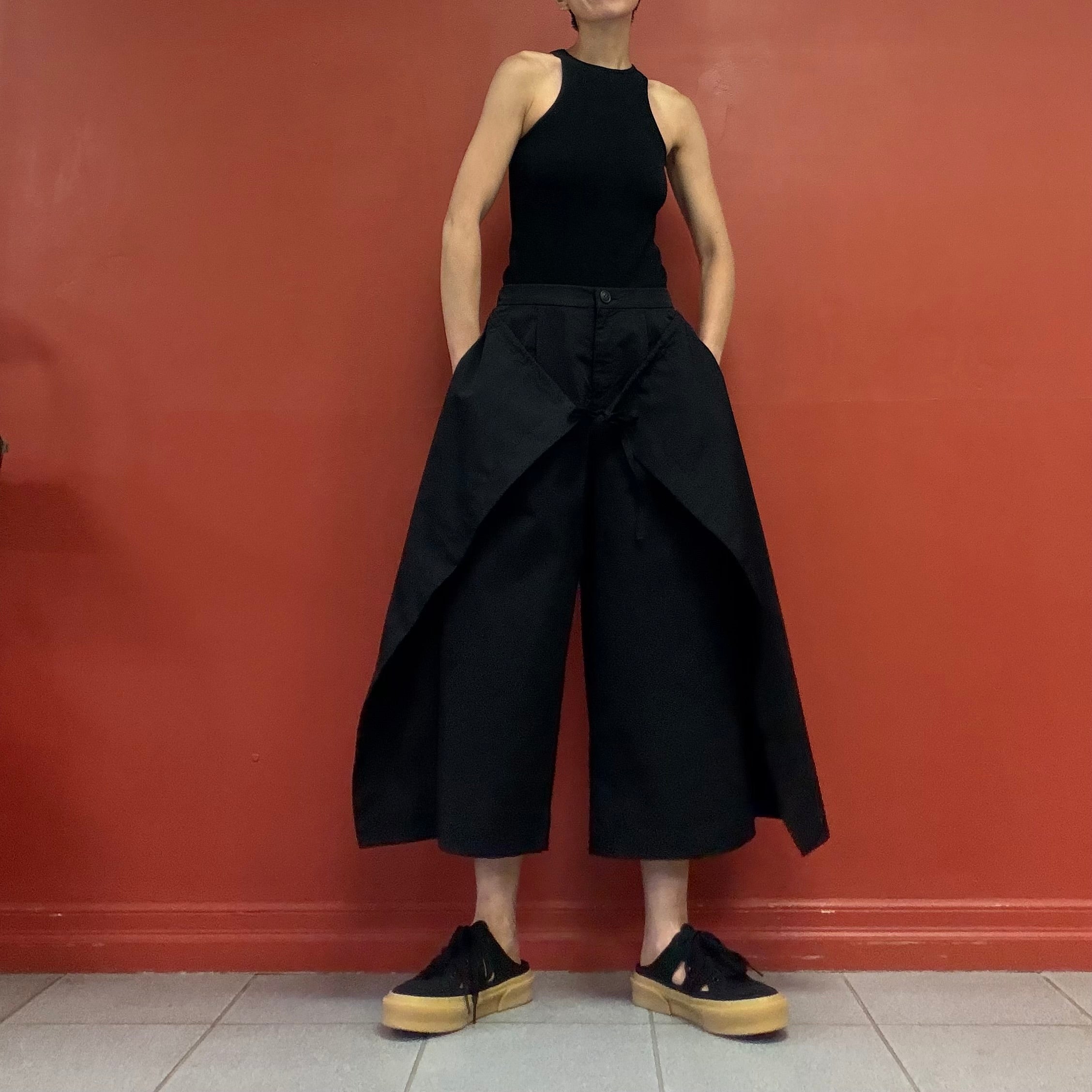 Wrap wide pants