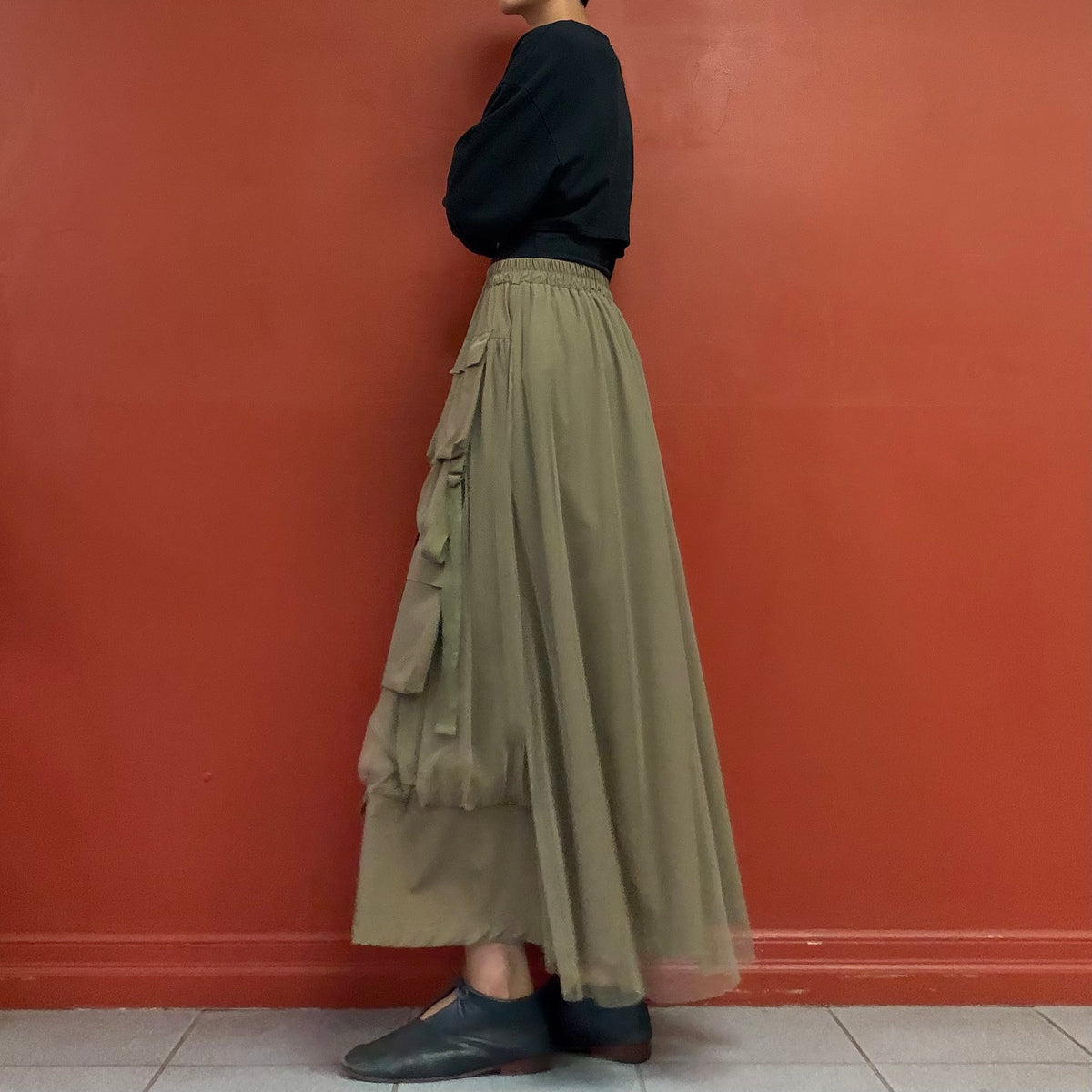Tule docking cargo skirt with big pockets