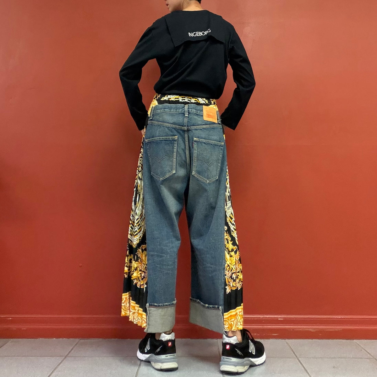 JUNYA WATANABE COMME des GARÇONS scarf docking Levi’s jeans
