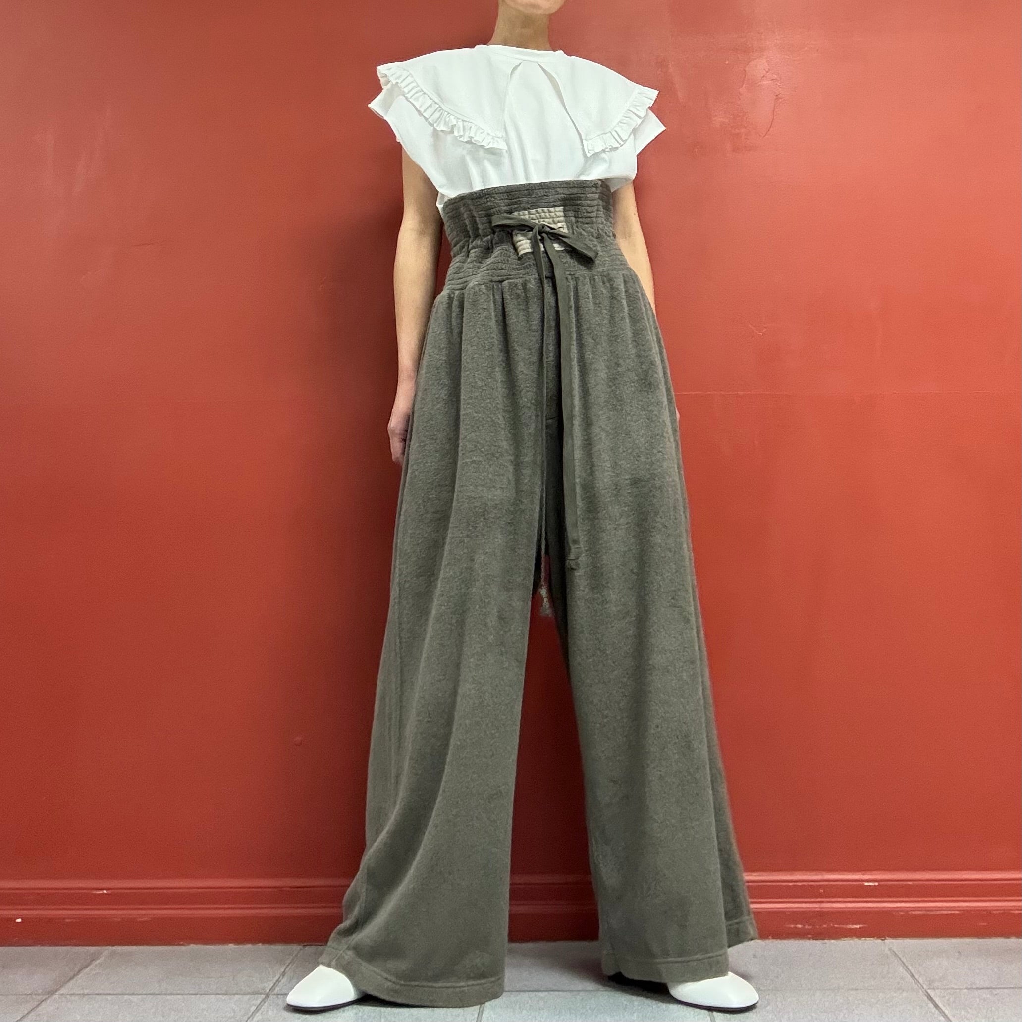tac:tac Pile Fabric Super Wide Pants