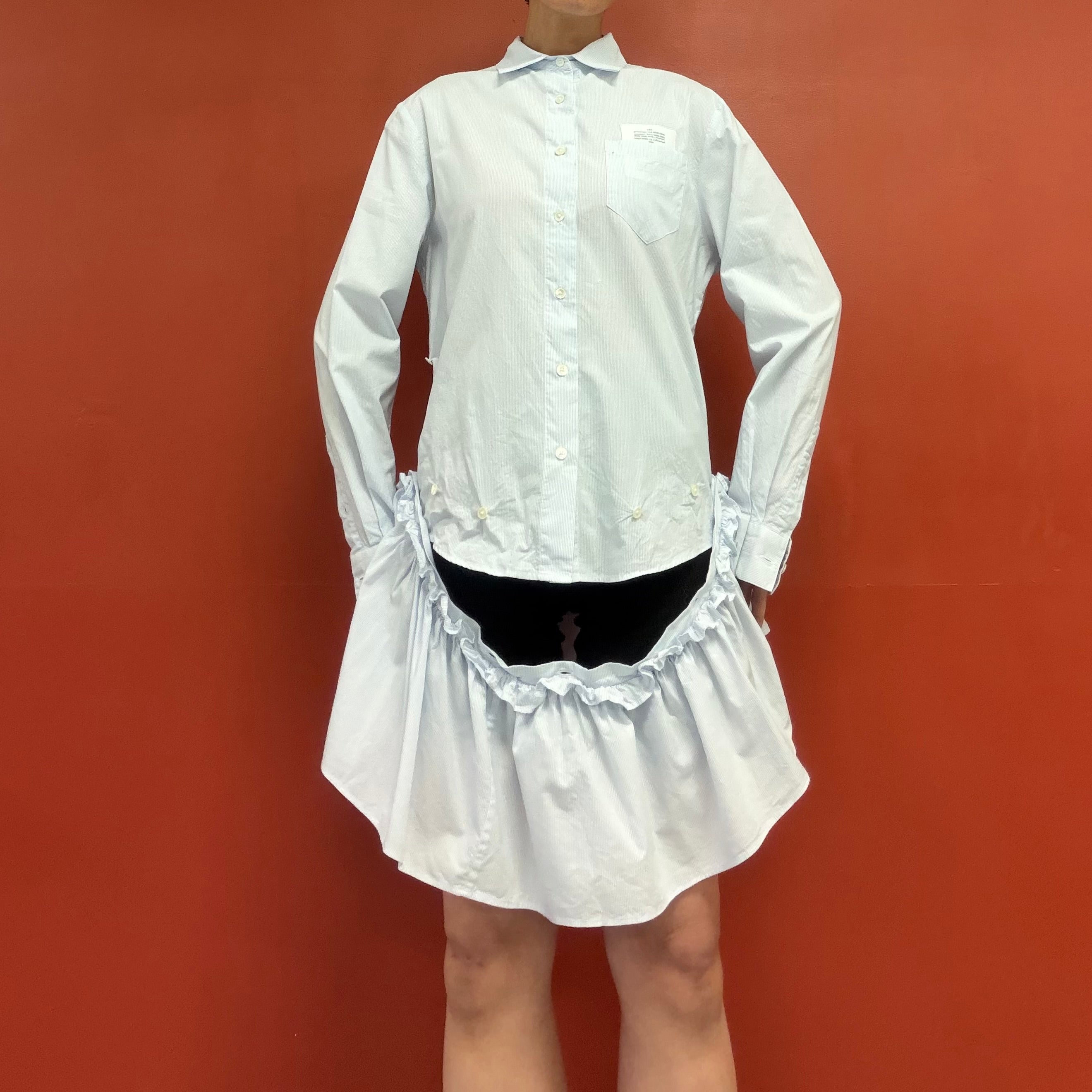 rokh tunic shirt with pleated skirt