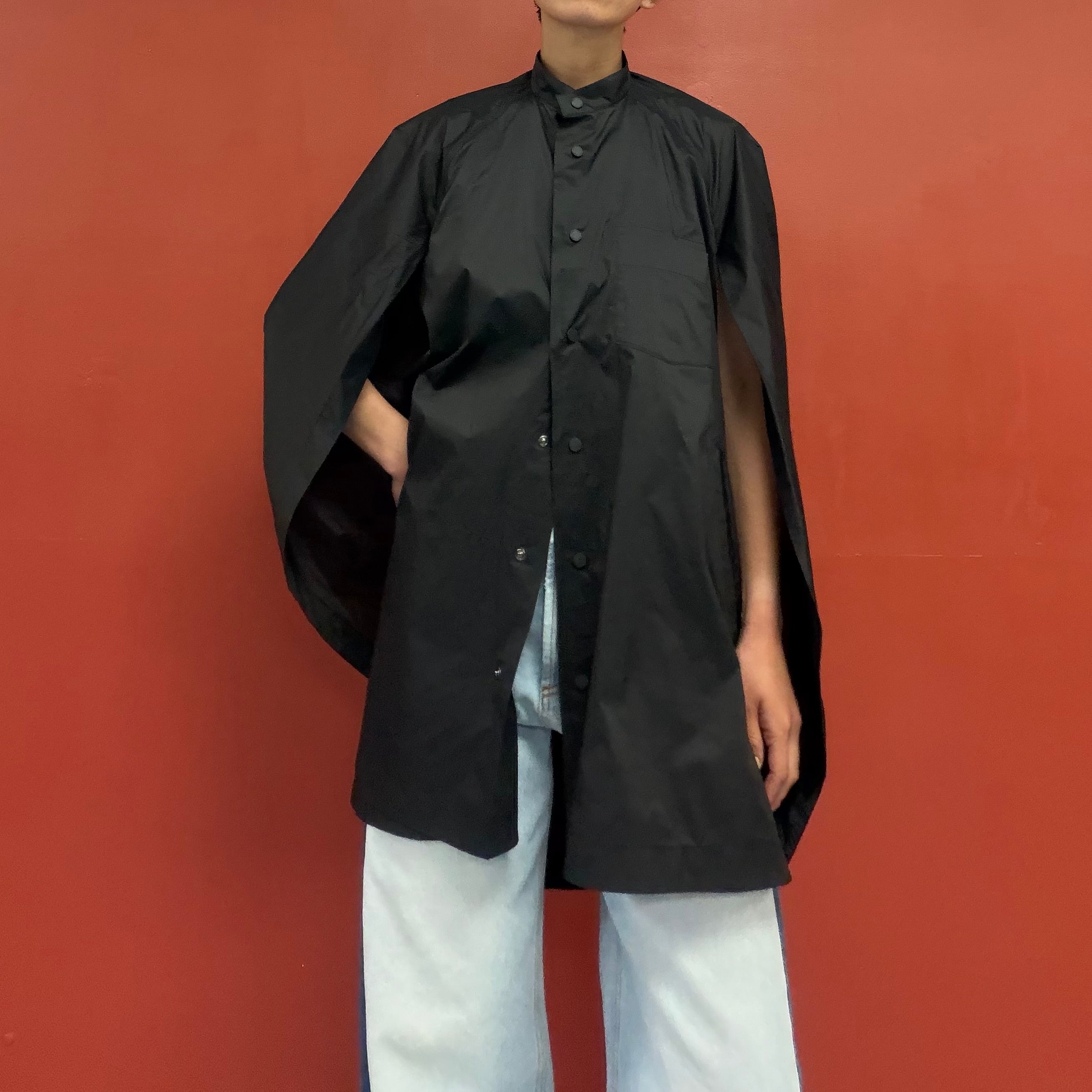 ISSEY MIYAKE polyester taffeta belted shirts