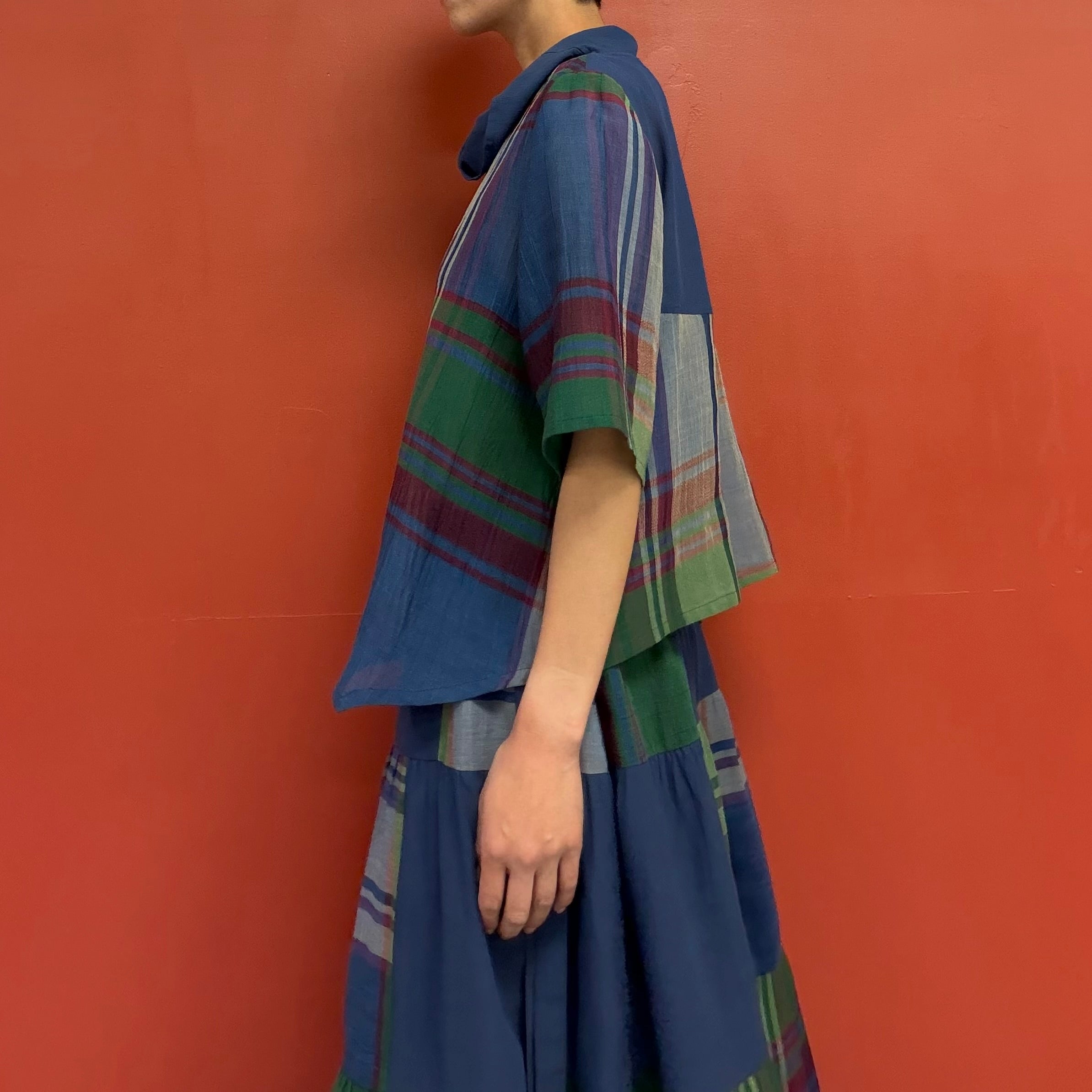 Garden check blouse