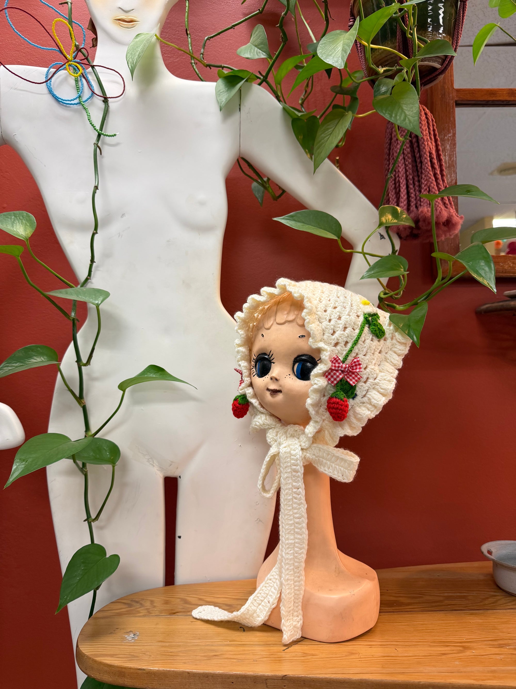 Handmade strawberry scarf