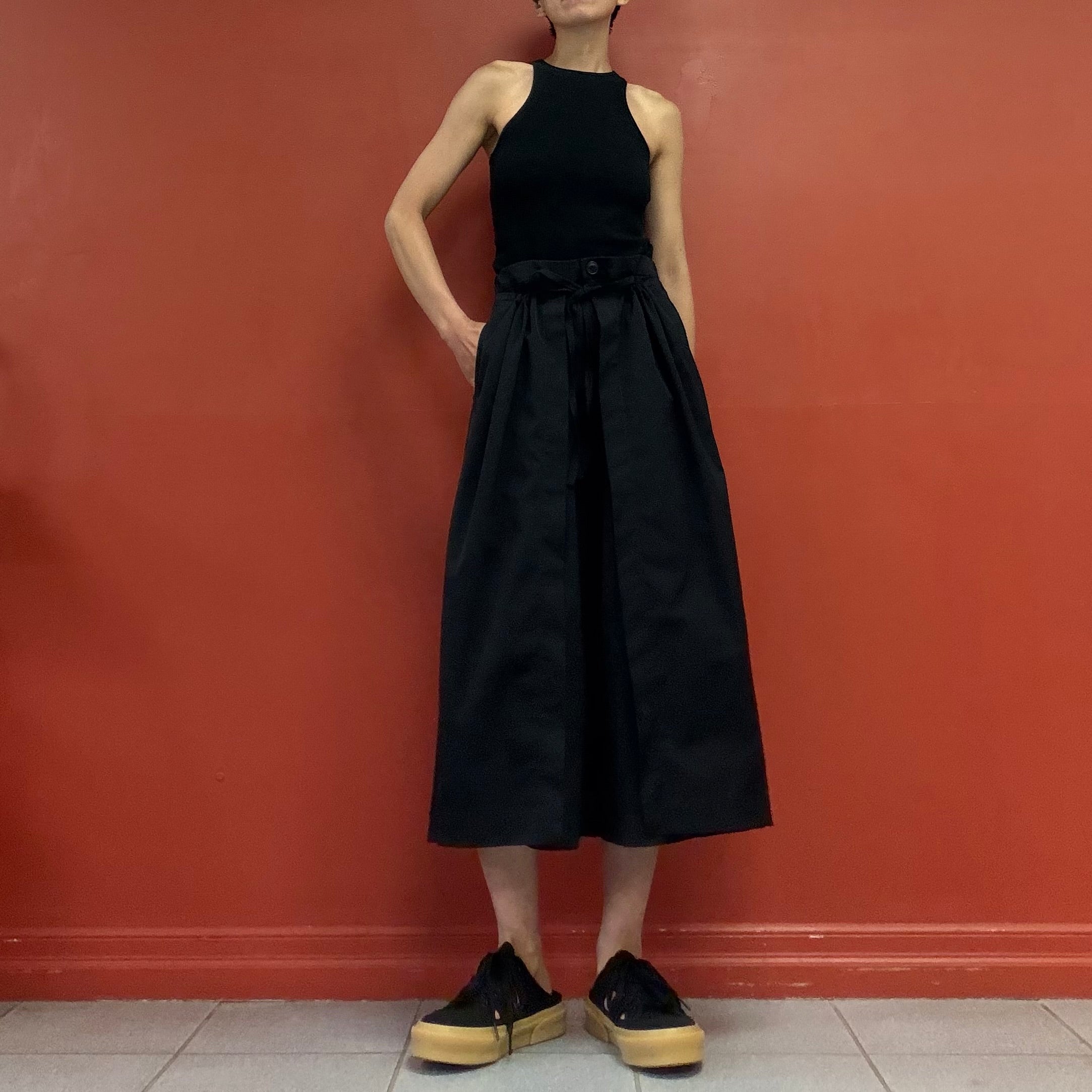 Wrap wide pants