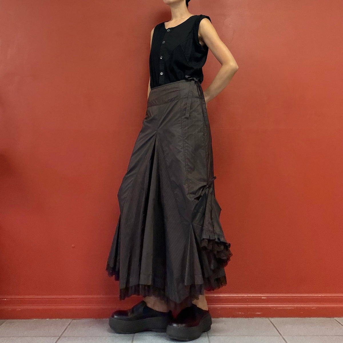 Importossa deformed long skirt