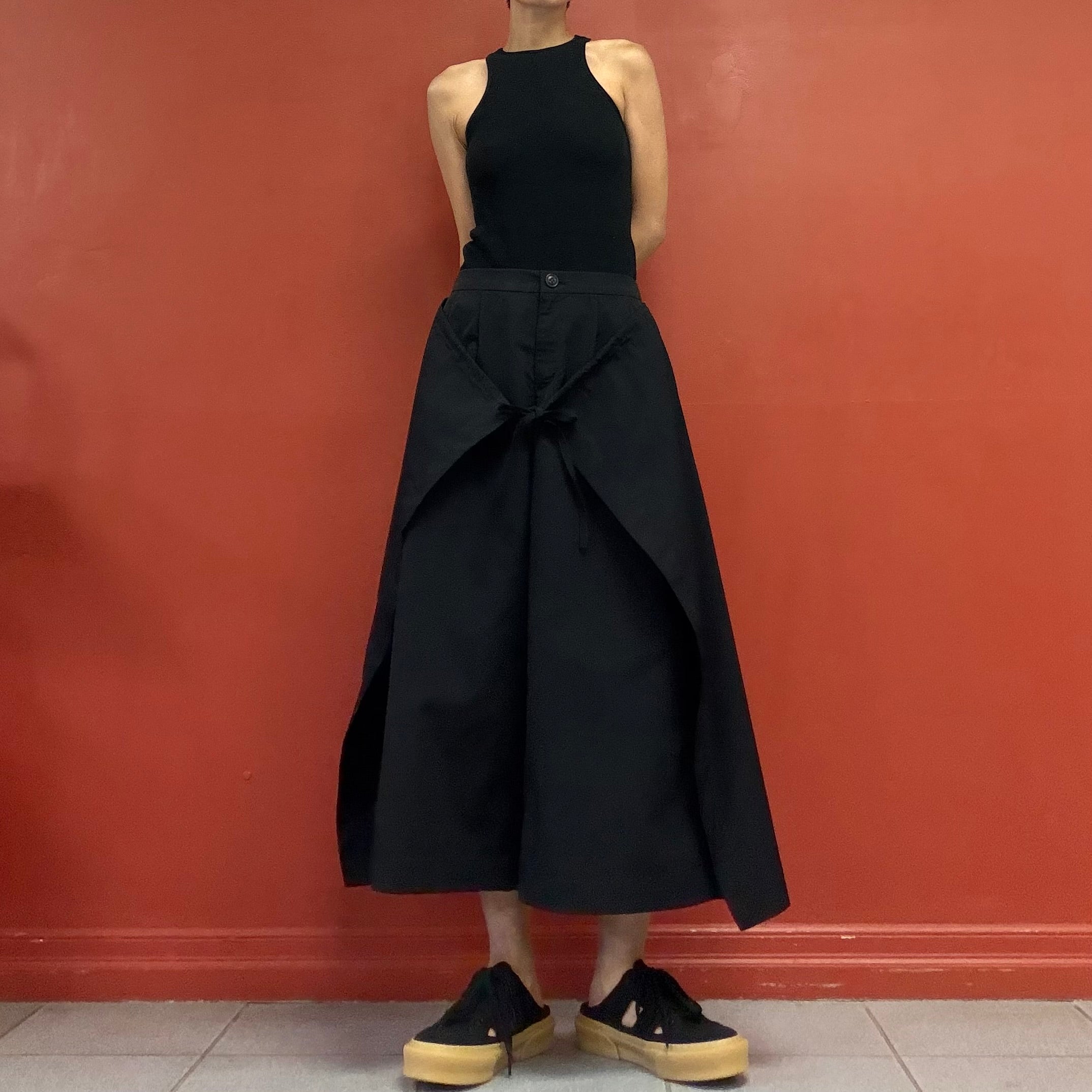 Wrap wide pants
