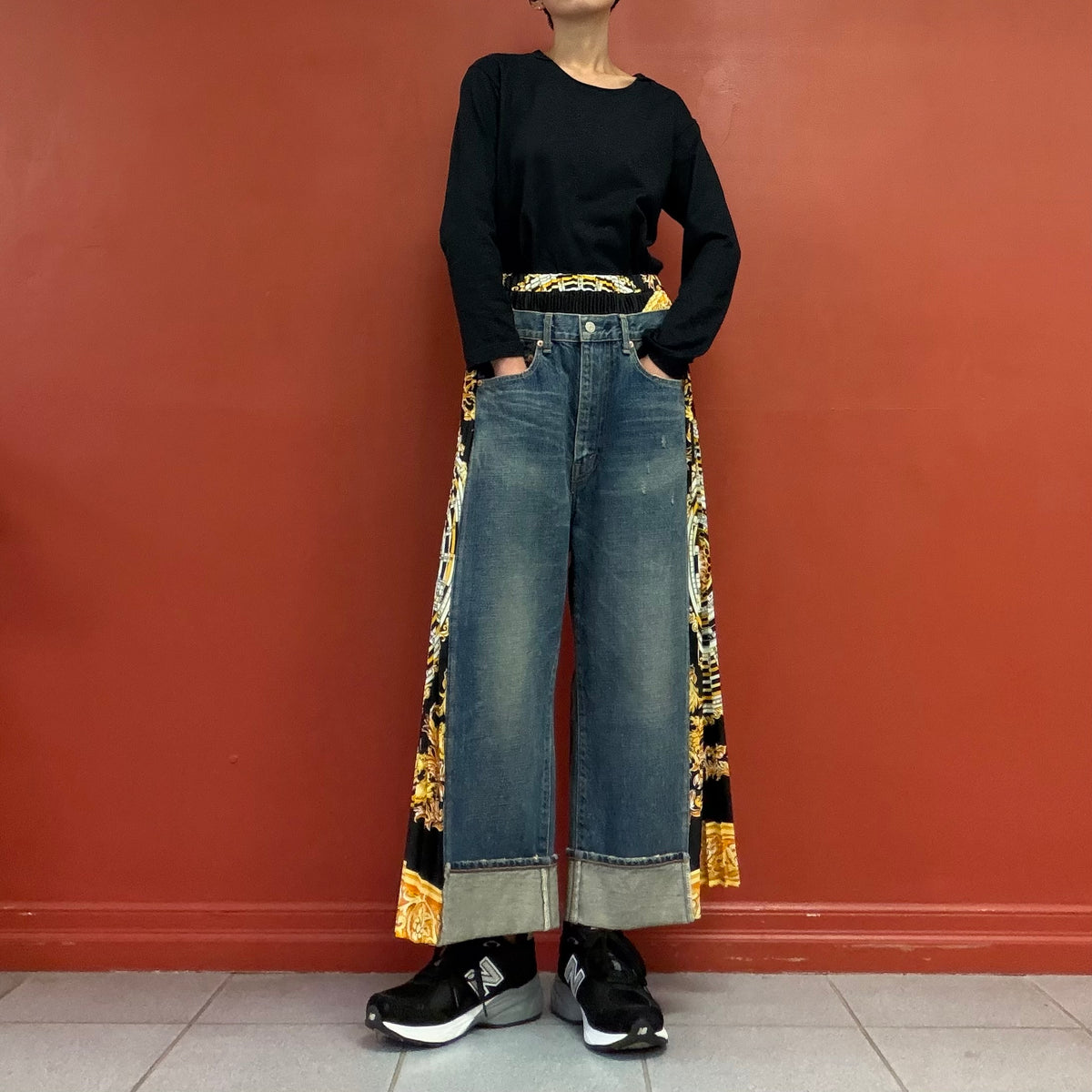 JUNYA WATANABE COMME des GARÇONS scarf docking Levi’s jeans