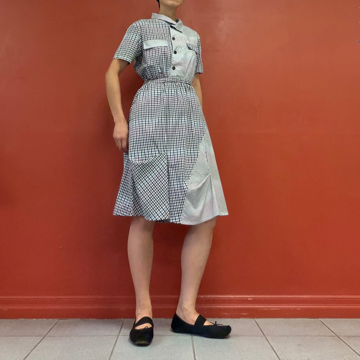 Gingham patchwork skirt